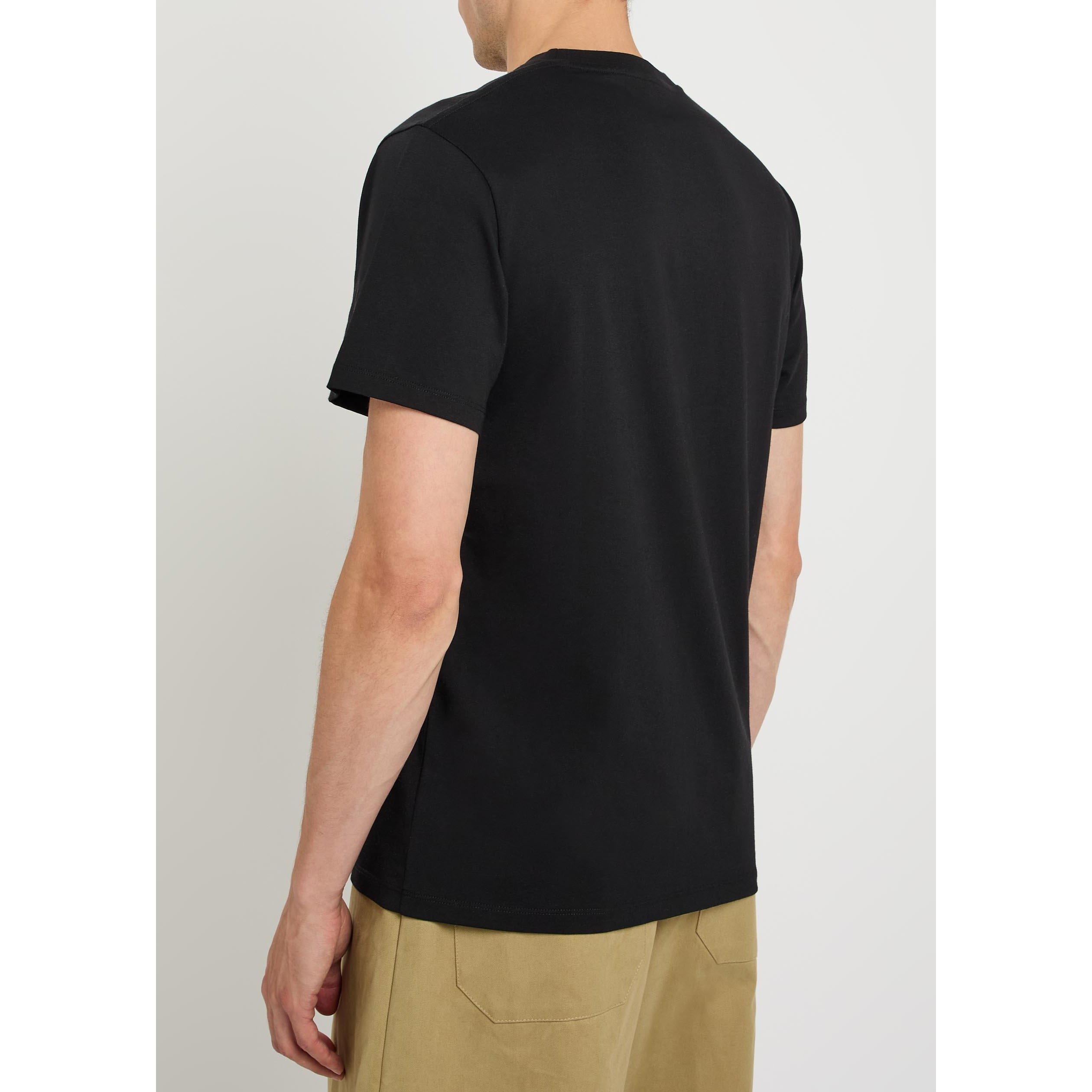 BLACK - LOEWE - Men's Cotton Short-Sleeve Crew-Neck T-Shirt - 3
