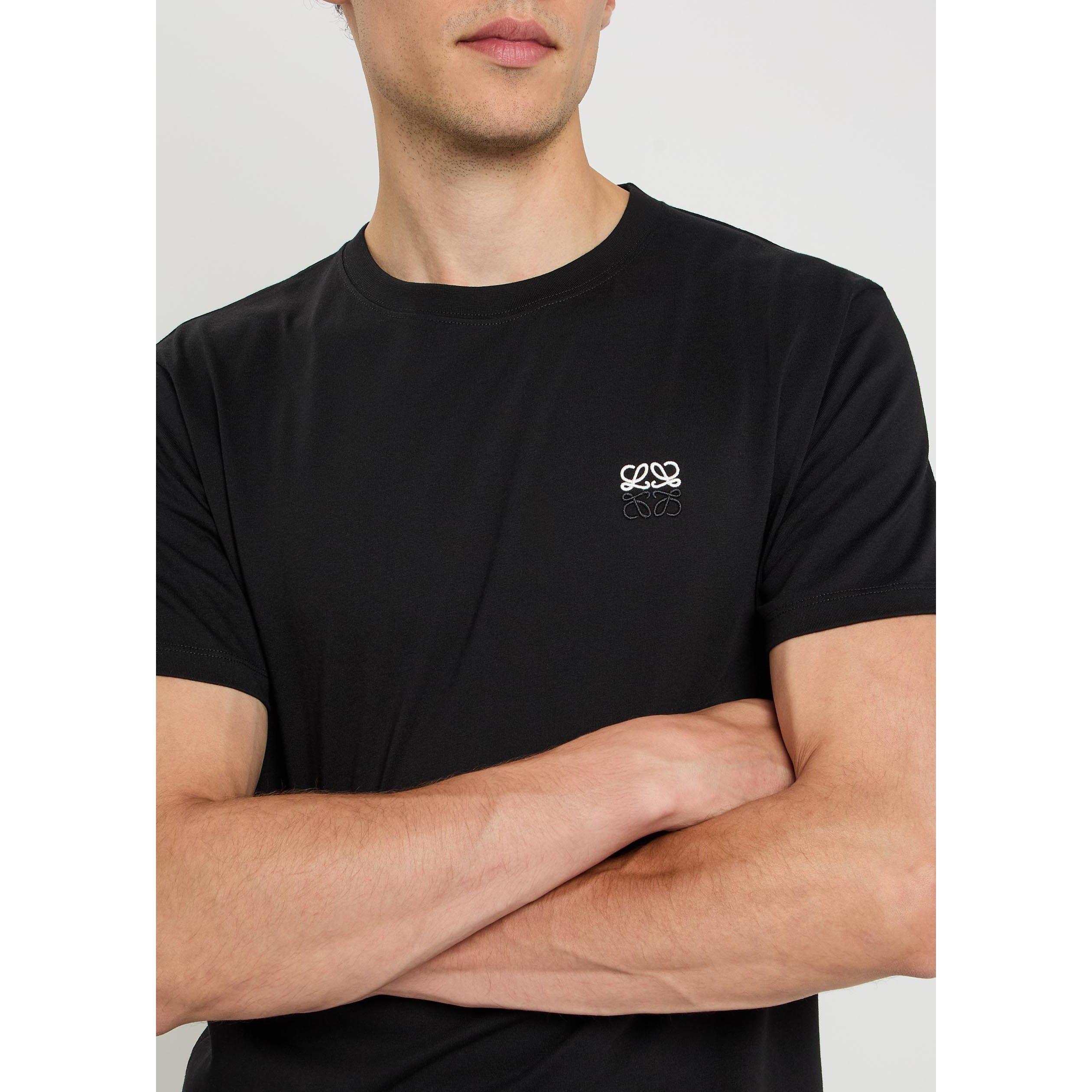 BLACK - LOEWE - Men's Cotton Short-Sleeve Crew-Neck T-Shirt - 4