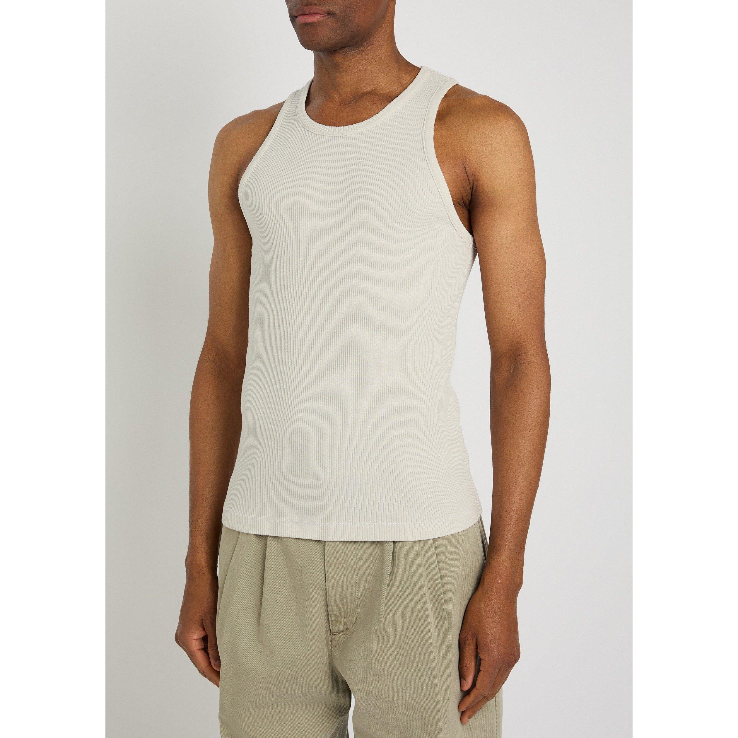 LIGHT GREY - Agolde - Men's Viggo Cotton Slim-Fit Tank Top - 2