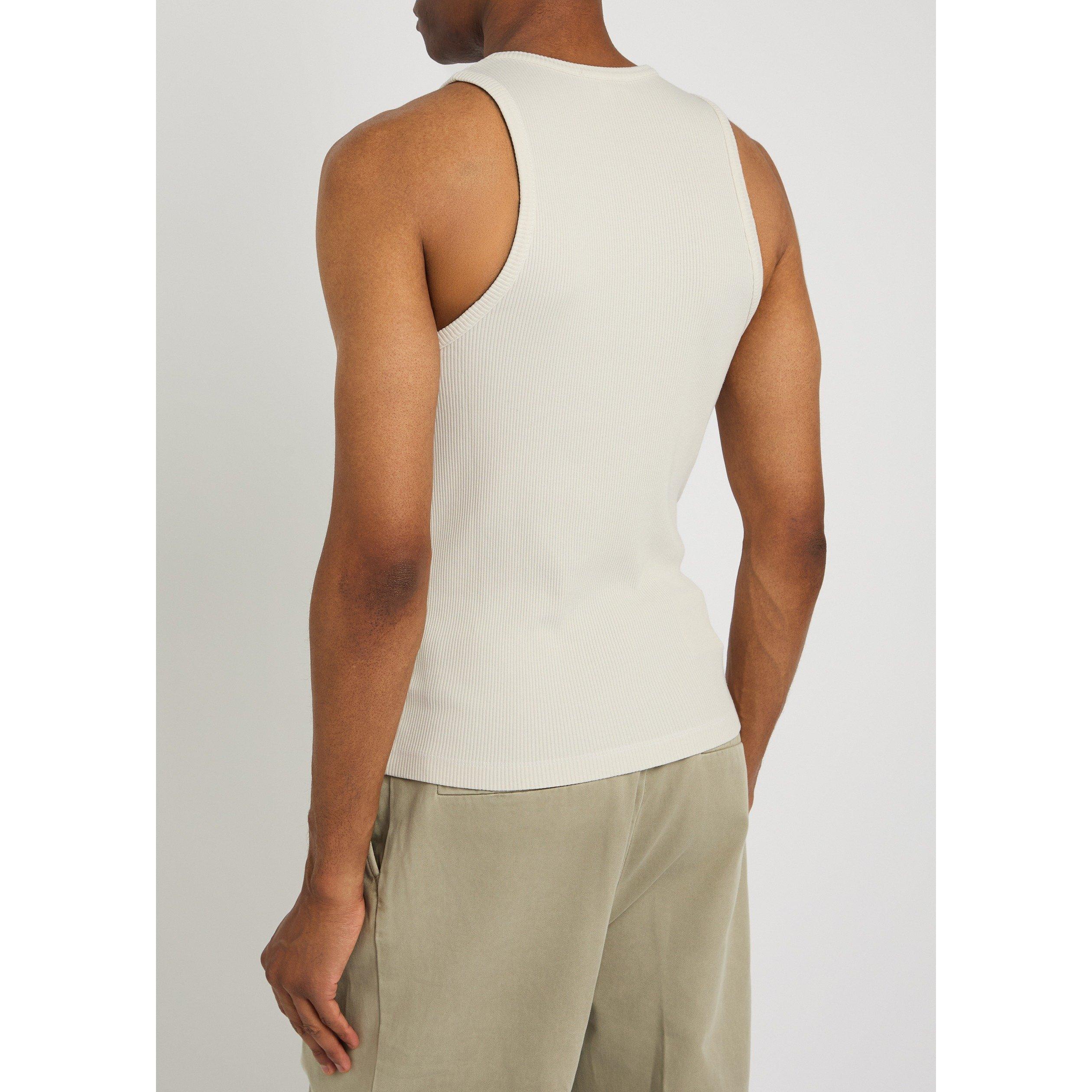 LIGHT GREY - Agolde - Men's Viggo Cotton Slim-Fit Tank Top - 3