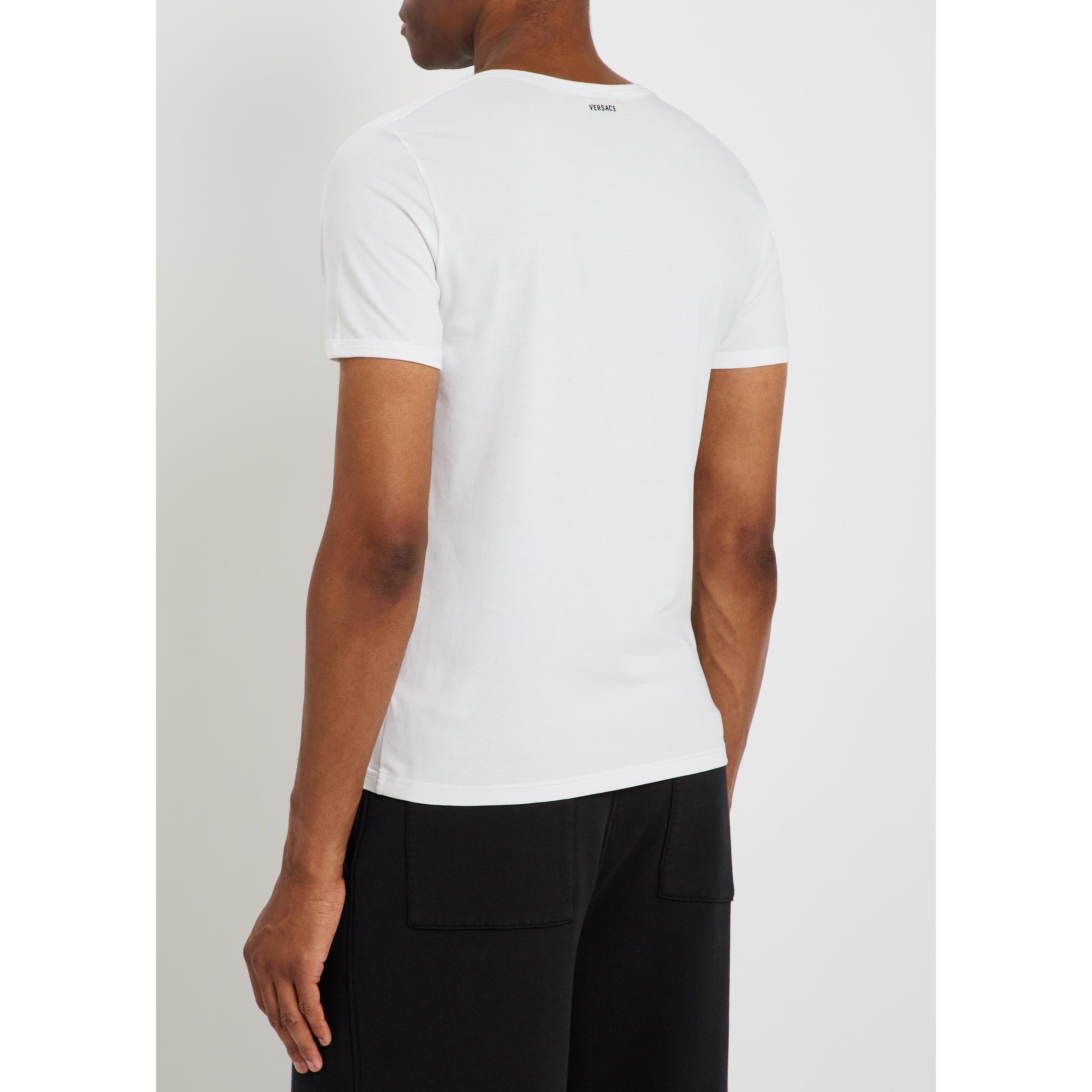 WHITE - Versace - VERSACE T-SHIRT JERSEY BIO - 3