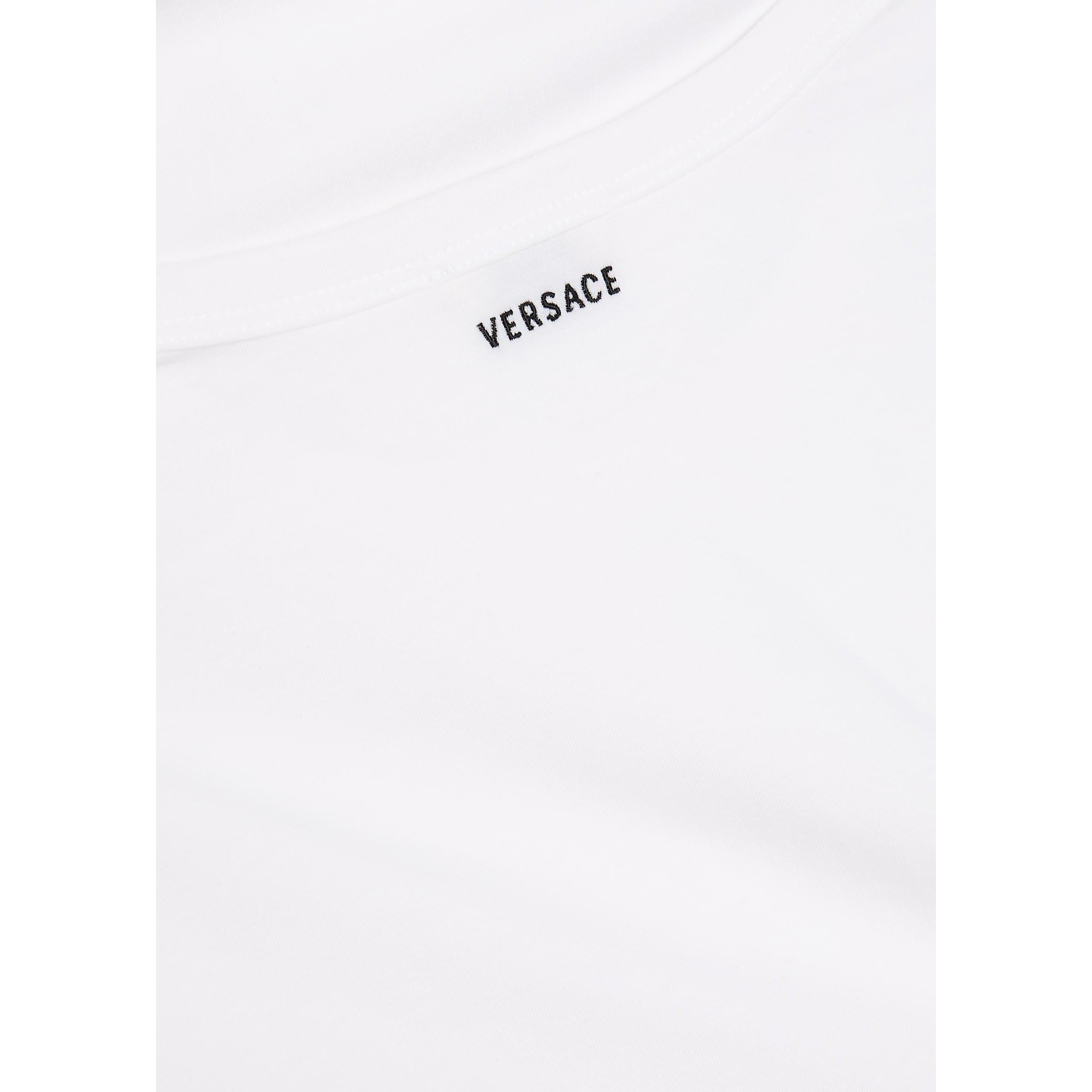 WHITE - Versace - VERSACE T-SHIRT JERSEY BIO - 4