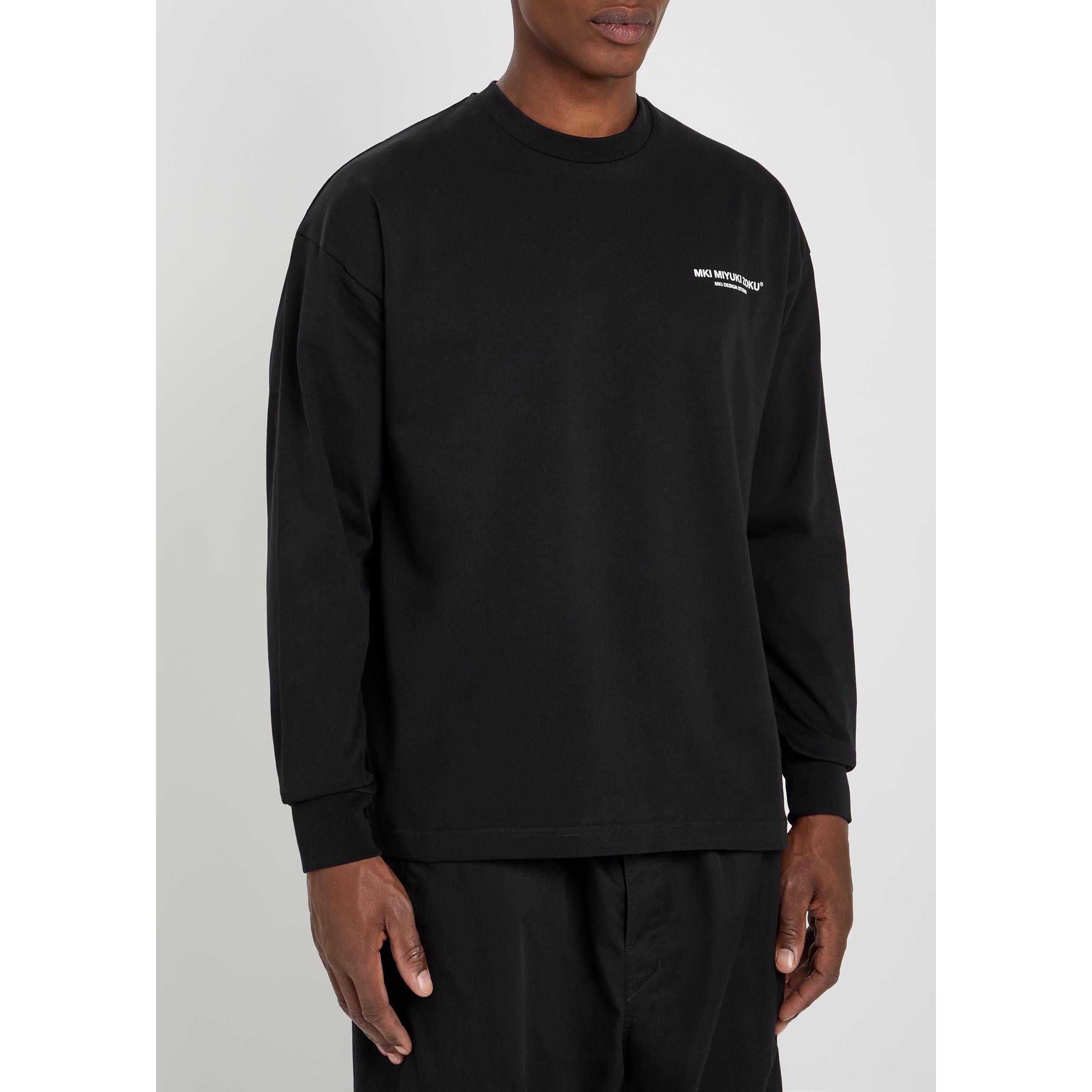 BLACK - MKI MIYUKI ZOKU - Men's Design Studio Cotton Oversized-Fit Long-Sleeve T-Shirt - 2