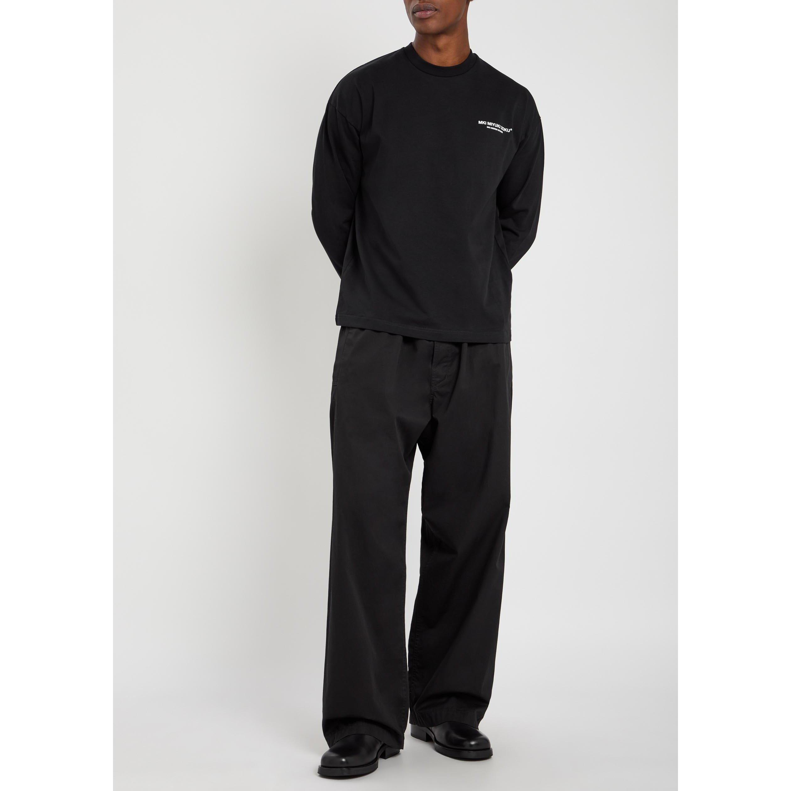 BLACK - MKI MIYUKI ZOKU - Men's Design Studio Cotton Oversized-Fit Long-Sleeve T-Shirt - 5