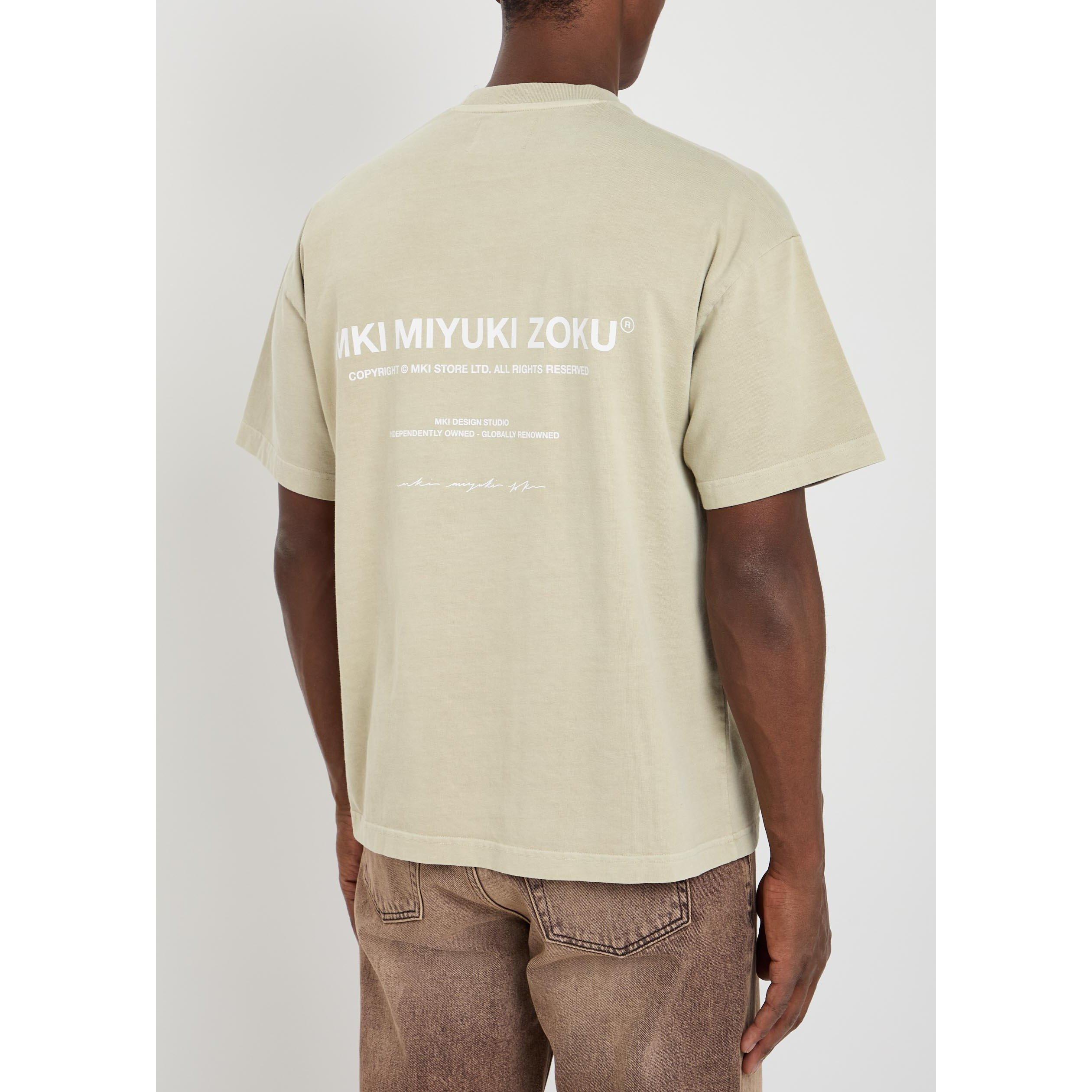 DARK GREY - MKI MIYUKI ZOKU - Men's Design Studio Cotton Crew-Neck T-Shirt - 3