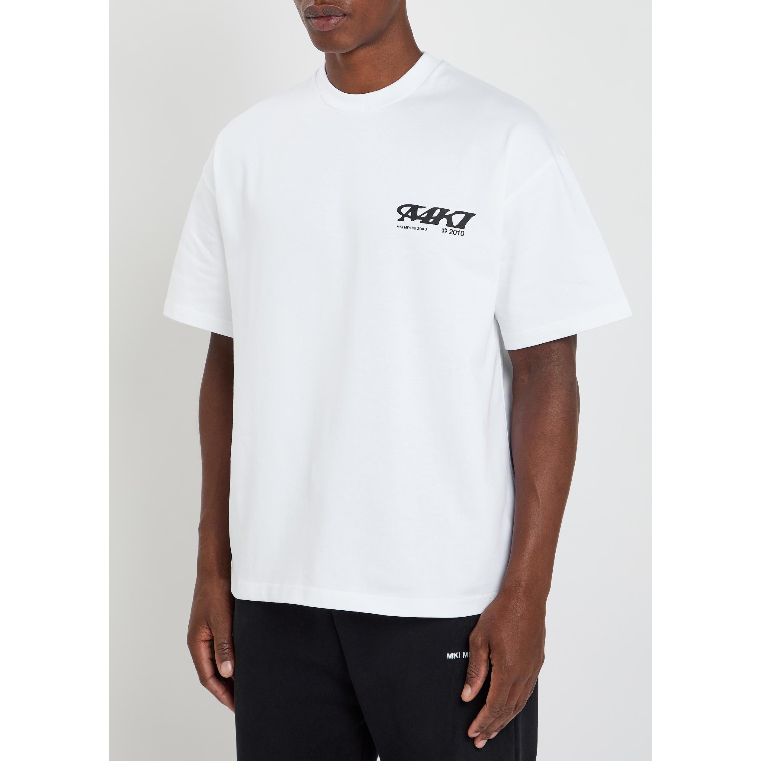 WHITE - MKI MIYUKI ZOKU - Men's Stack Cotton Oversized-Fit T-Shirt - 2