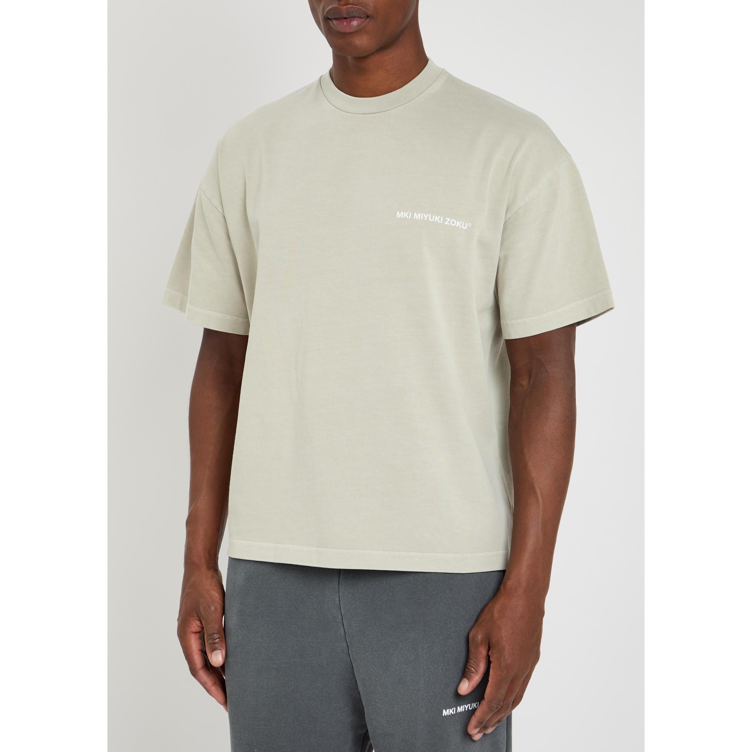 DARK GREY - MKI MIYUKI ZOKU - Men's Uniform Cotton Oversized-Fit T-Shirt - 2