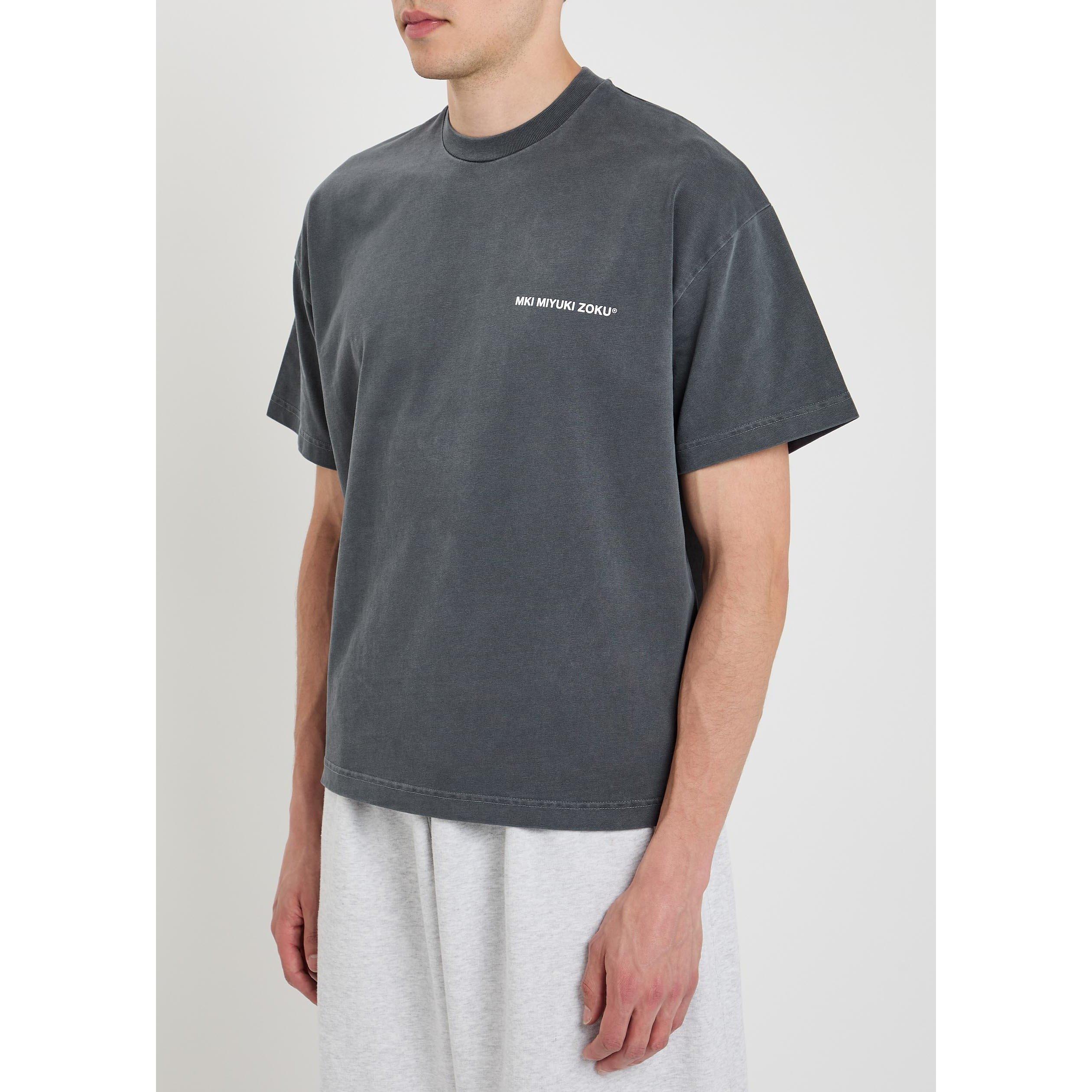 DARK GREY - MKI MIYUKI ZOKU - Men's Uniform Cotton Relaxed-Fit T-Shirt - 2
