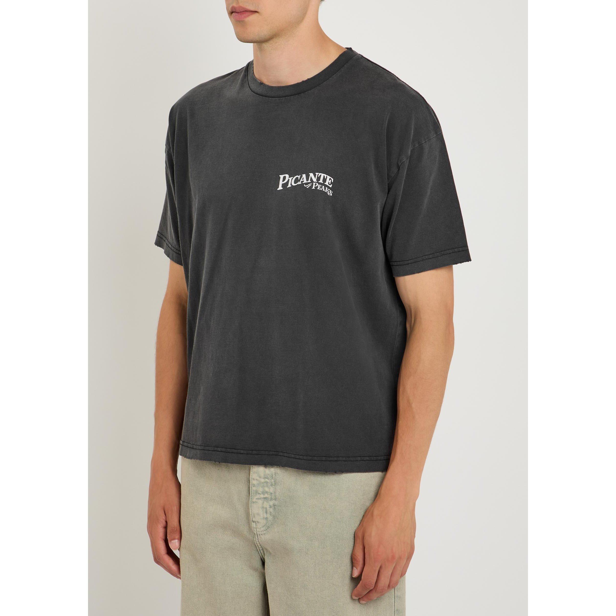 BLACK OTHER - PICANTE - Men's Peaks Patch Cotton Graphic T-Shirt - 2