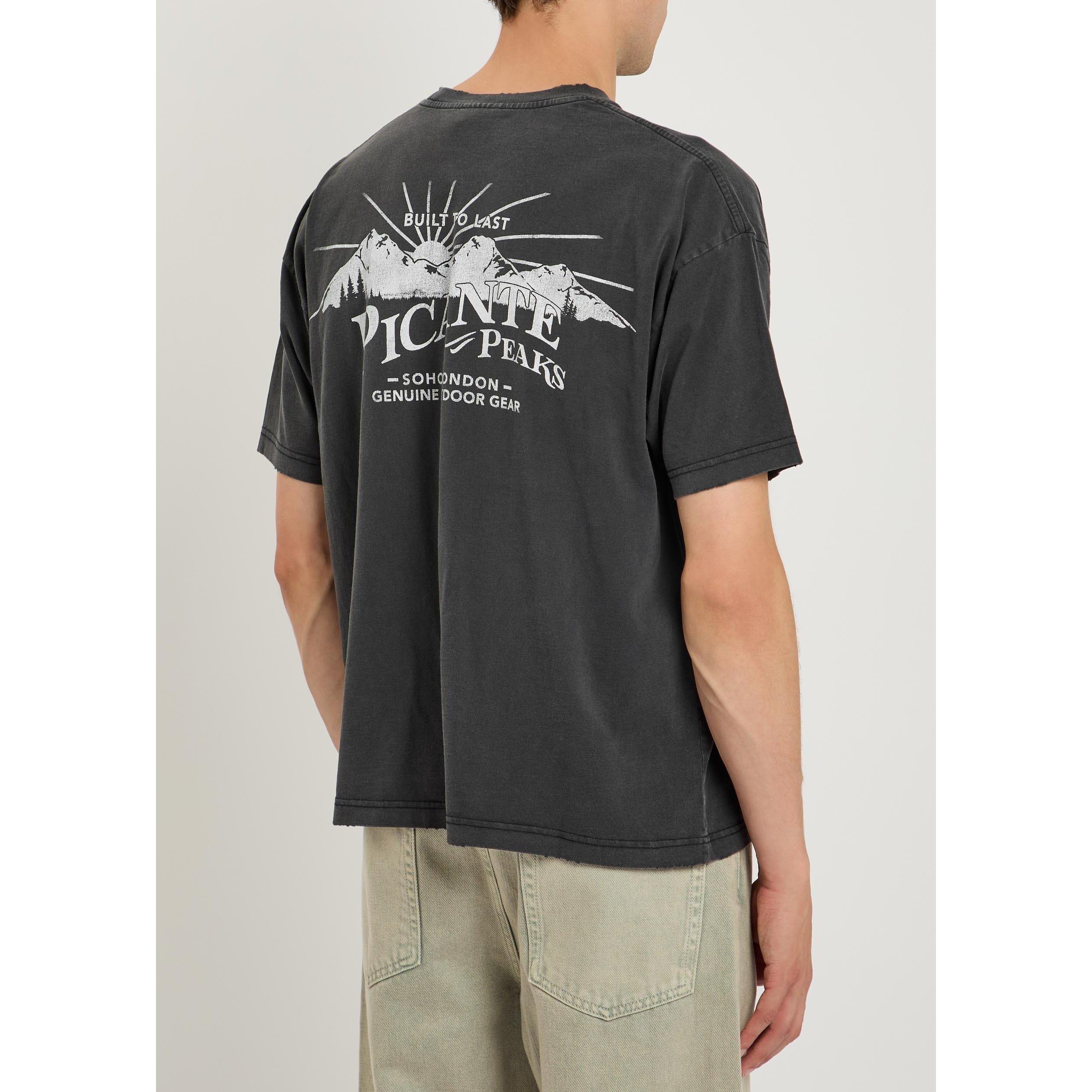 BLACK OTHER - PICANTE - Men's Peaks Patch Cotton Graphic T-Shirt - 3