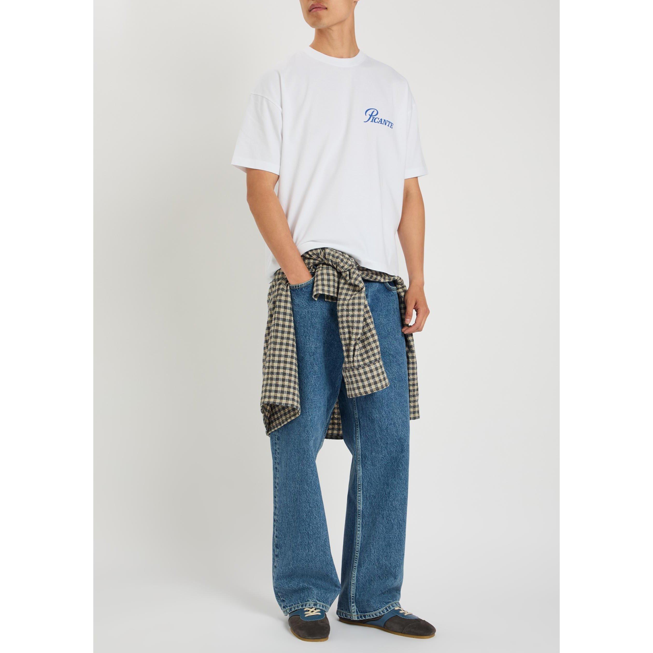 WHITE - PICANTE - Men's Record Cotton Oversized-Fit T-Shirt - 5