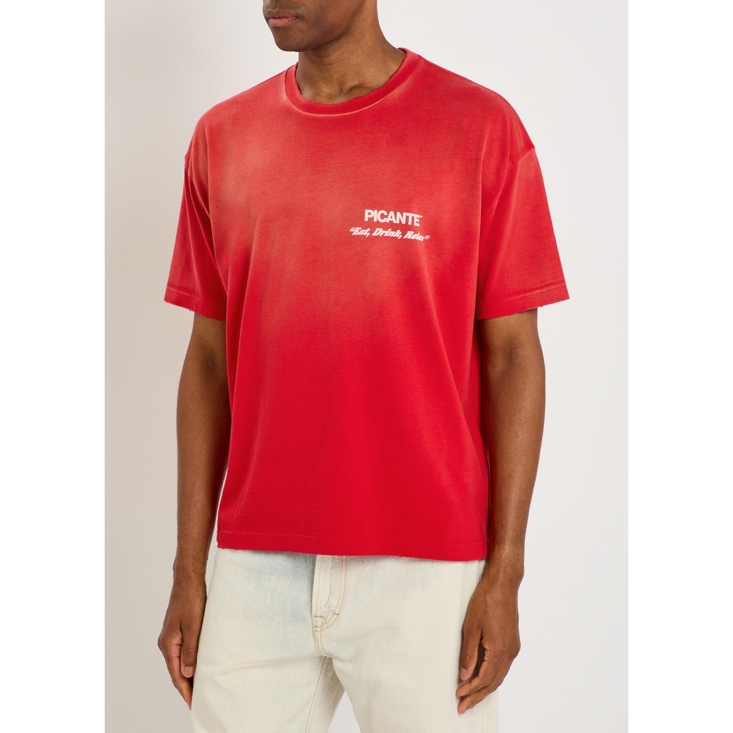 RED - PICANTE - Men's Resort Graphic Cotton T-Shirt - 2