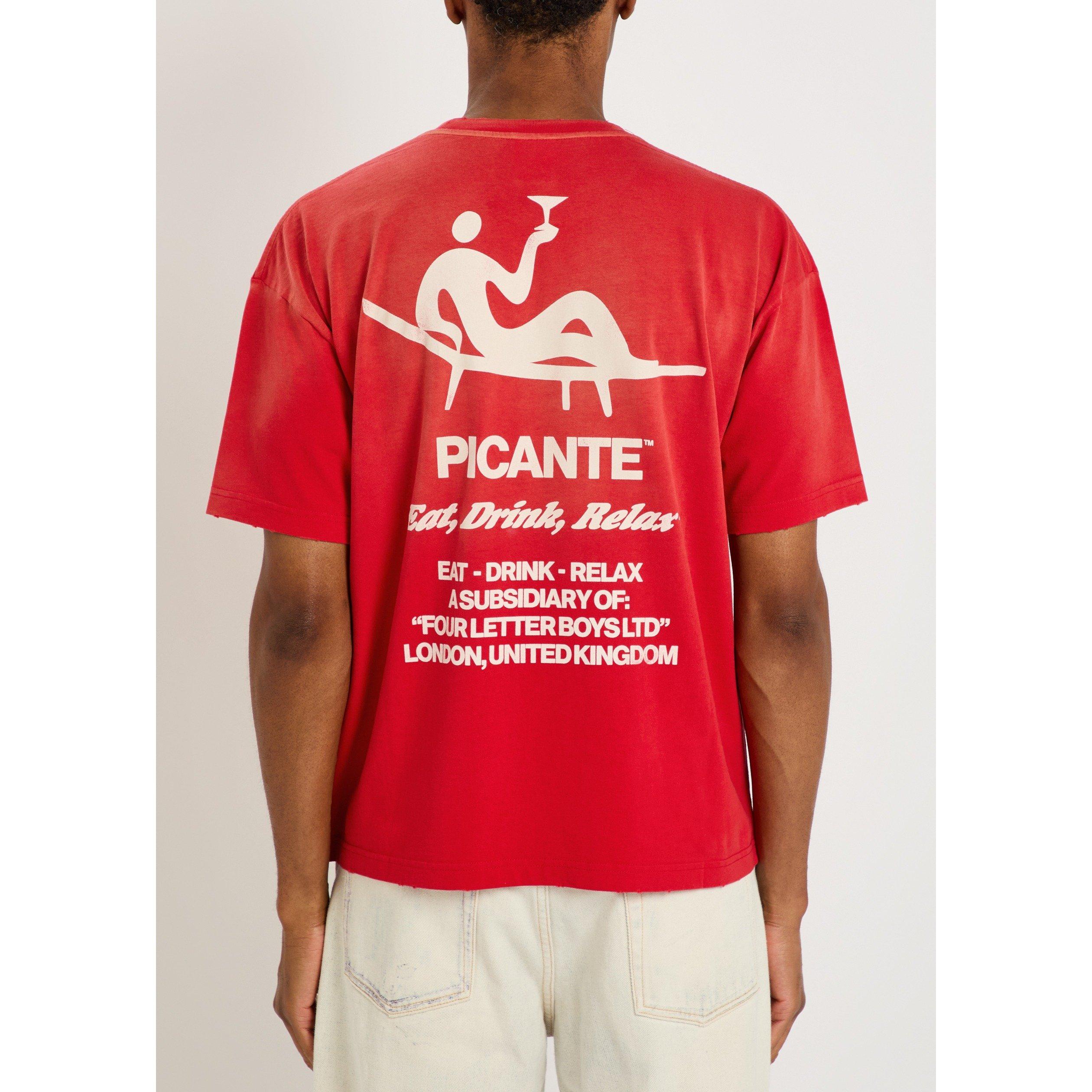 RED - PICANTE - Men's Resort Graphic Cotton T-Shirt - 3