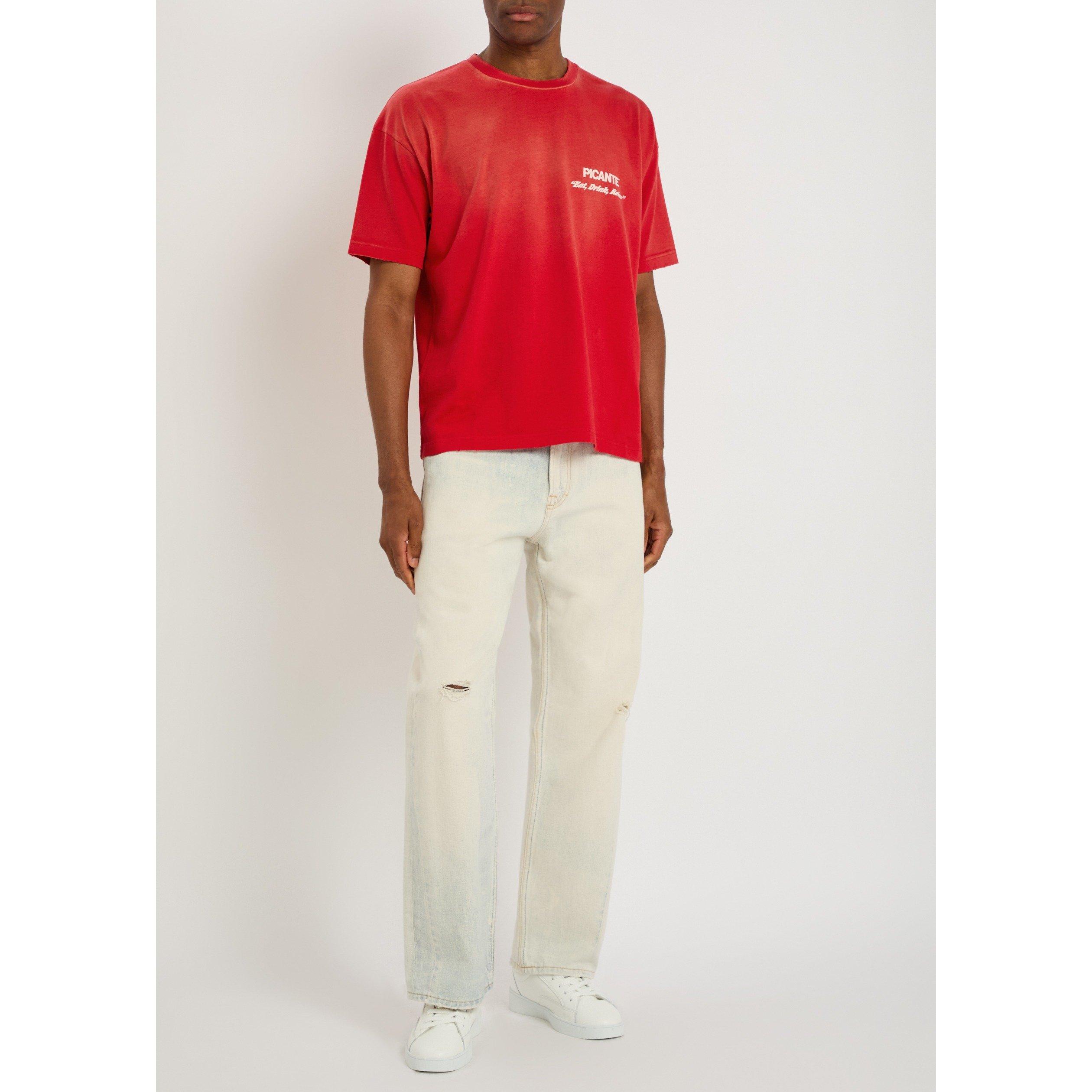 RED - PICANTE - Men's Resort Graphic Cotton T-Shirt - 5