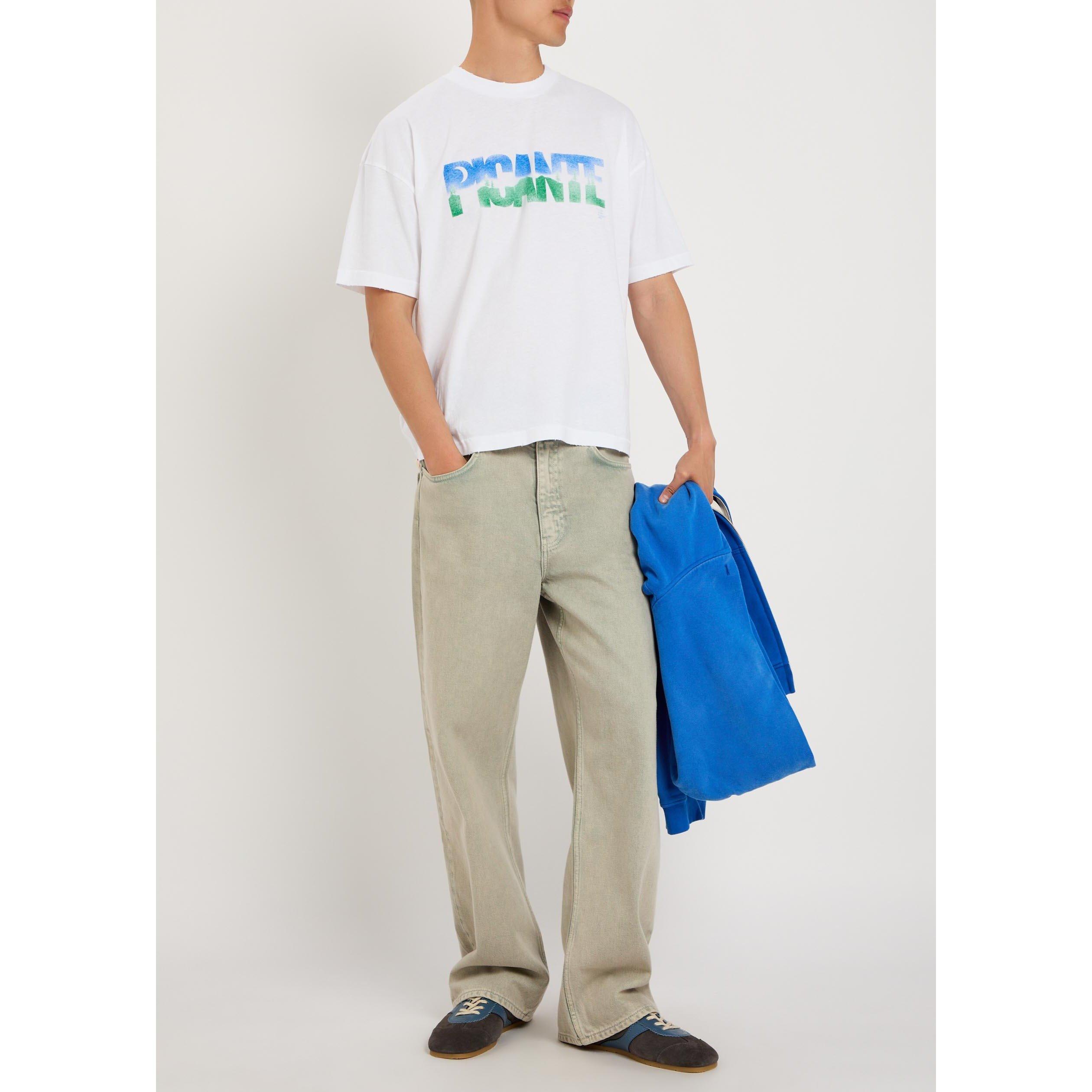 WHITE AND OTHER - PICANTE - Men's Peace Cotton T-Shirt - 5