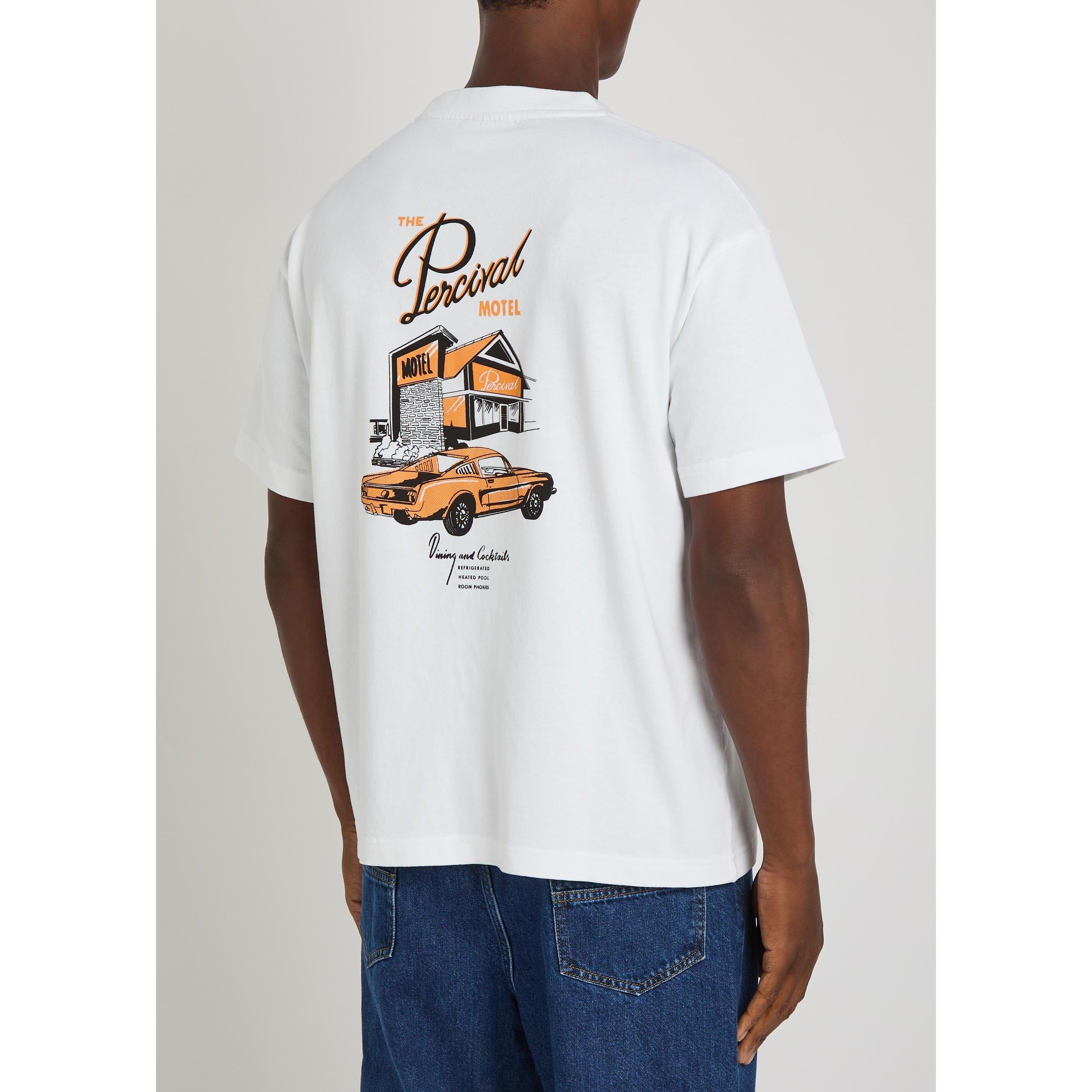 WHITE - Percival - Men's Graphic Cotton Short-Sleeve T-Shirt - 3