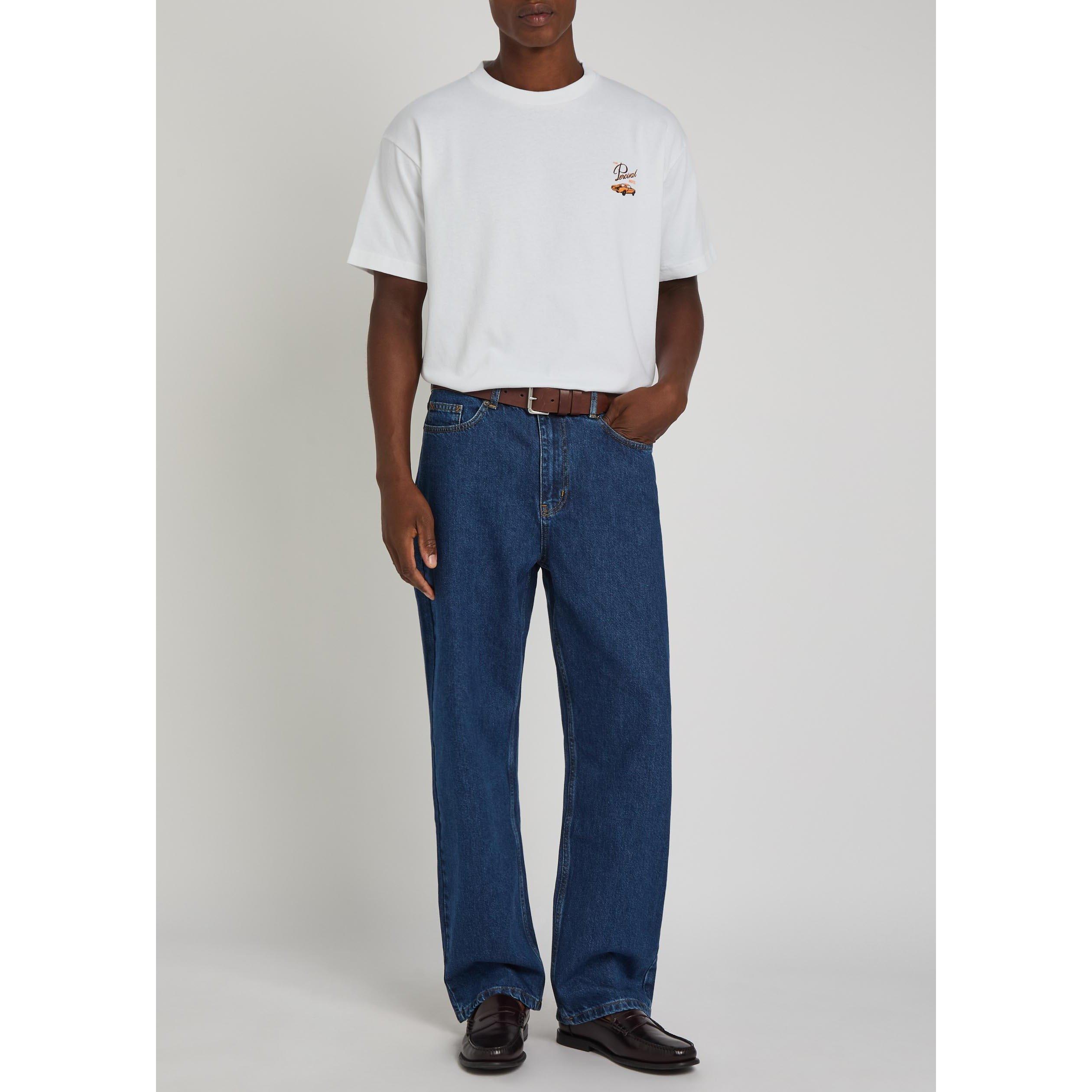 WHITE - Percival - Men's Graphic Cotton Short-Sleeve T-Shirt - 5