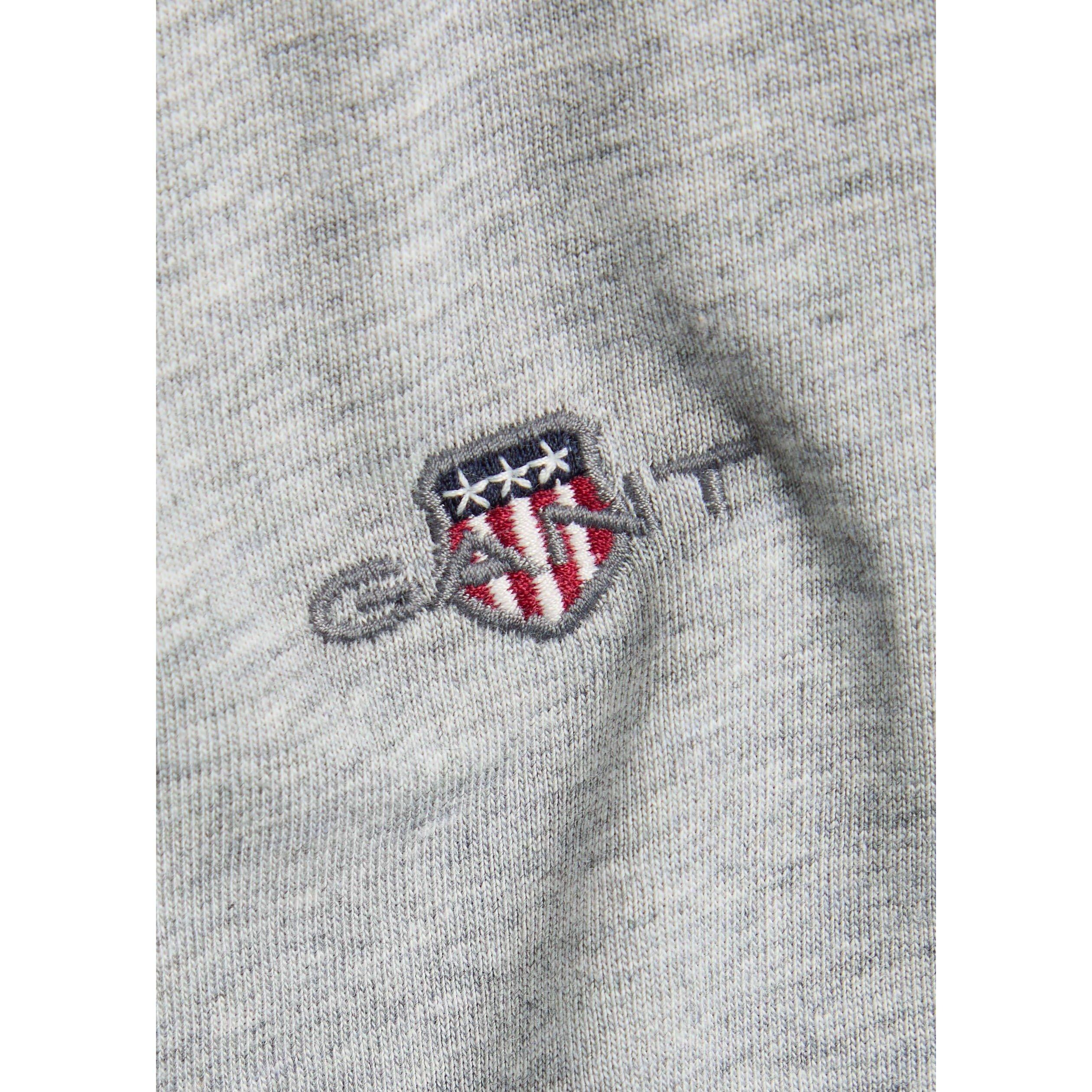 GREY - Gant - Men's Shield Logo Cotton T-Shirt - 4