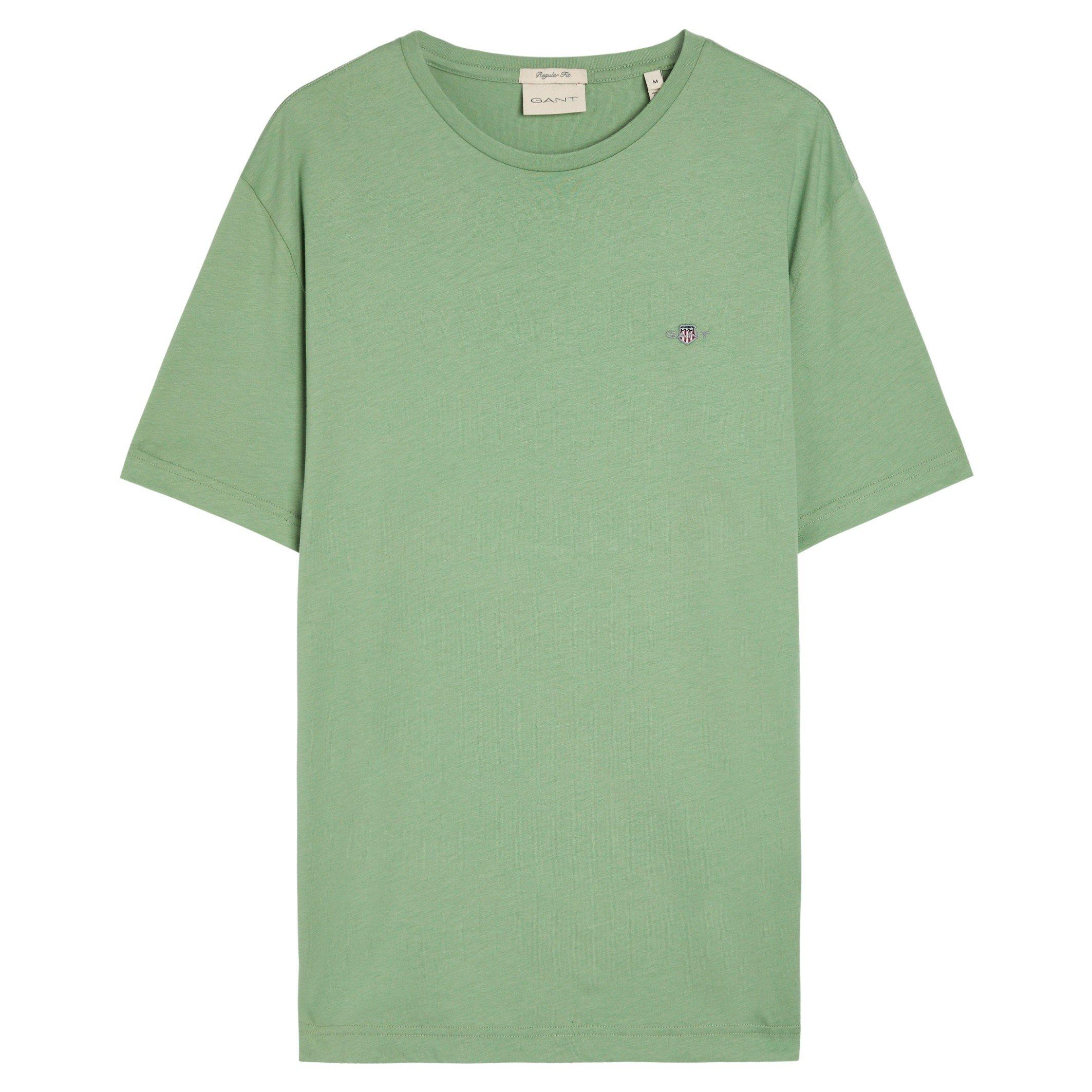 LIGHT GREEN - Gant - GANT SHIELD LOGO TEE SS