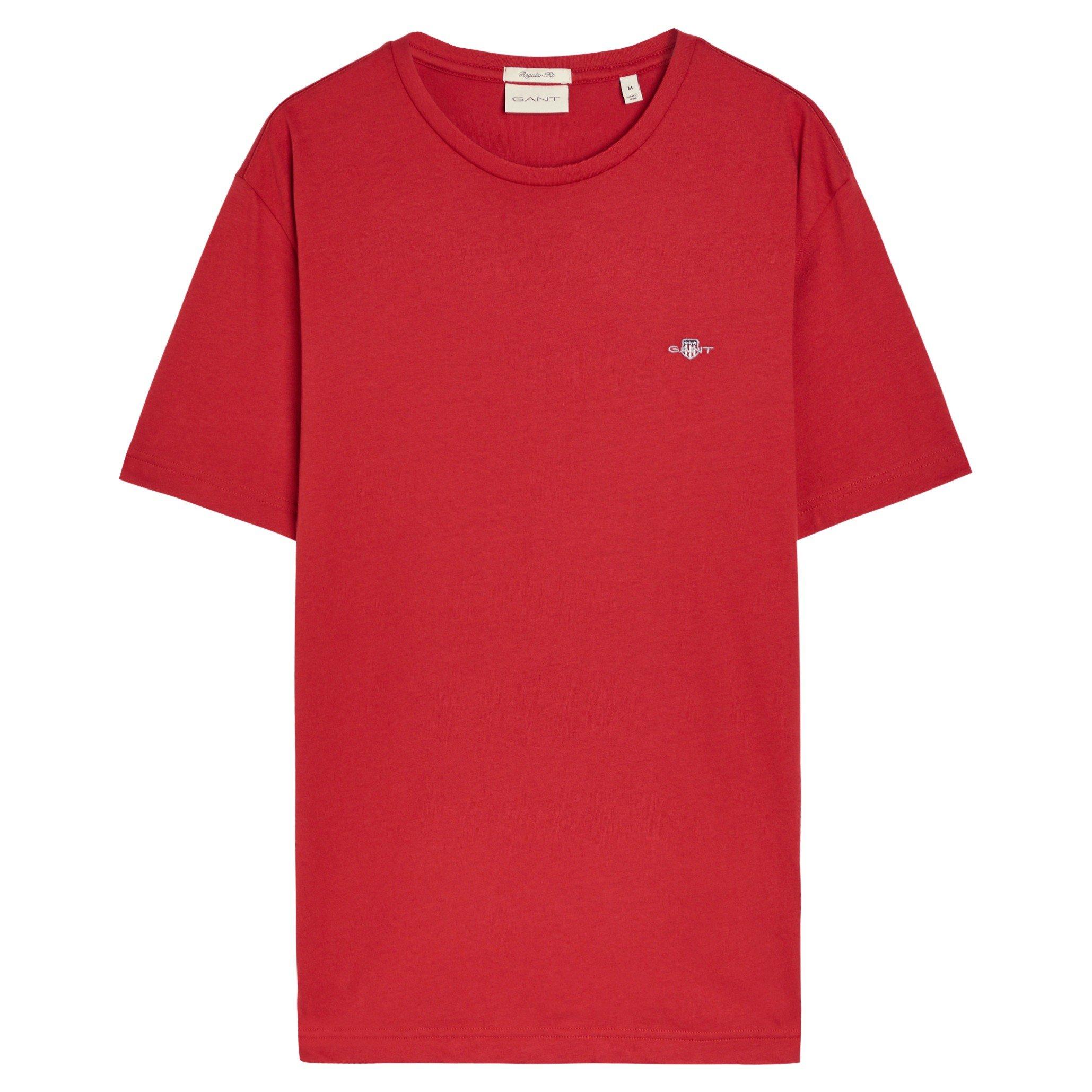 RED - Gant - GANT SHIELD LOGO TEE SS