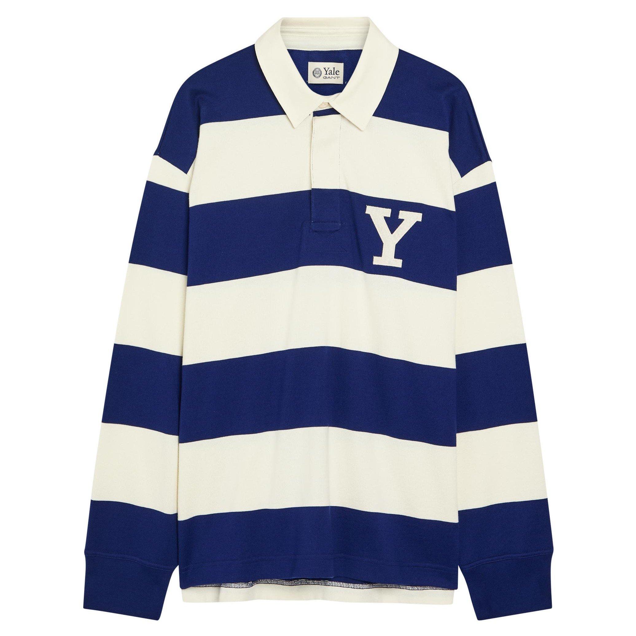 BLUE AND OTHER - Gant - GANT YALE STRIPED RUGBY SHIRT