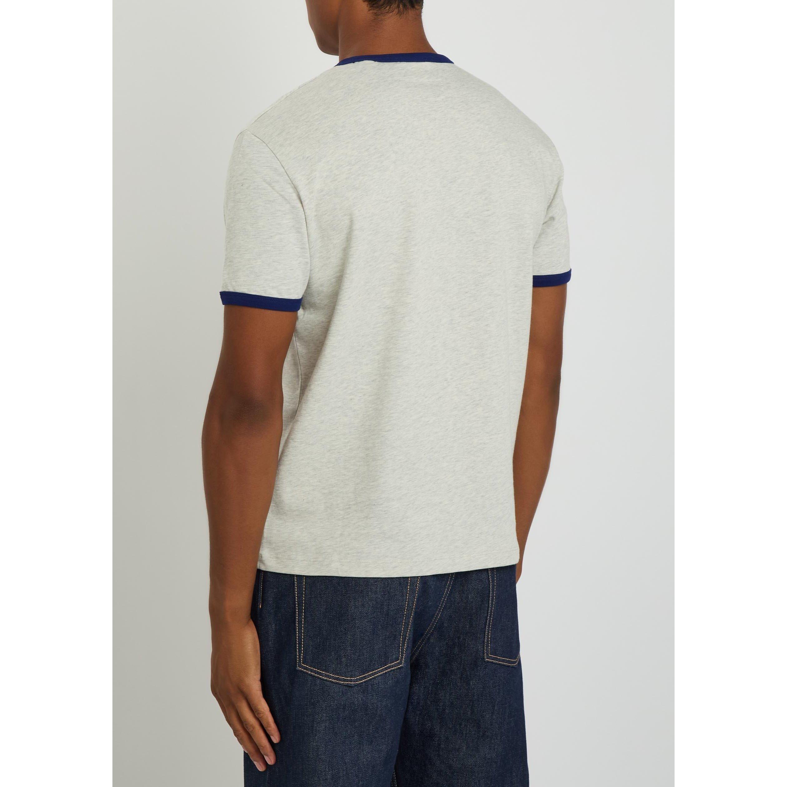 GREY - Gant - Men's Yale Short-Sleeve Cotton T-Shirt - 3
