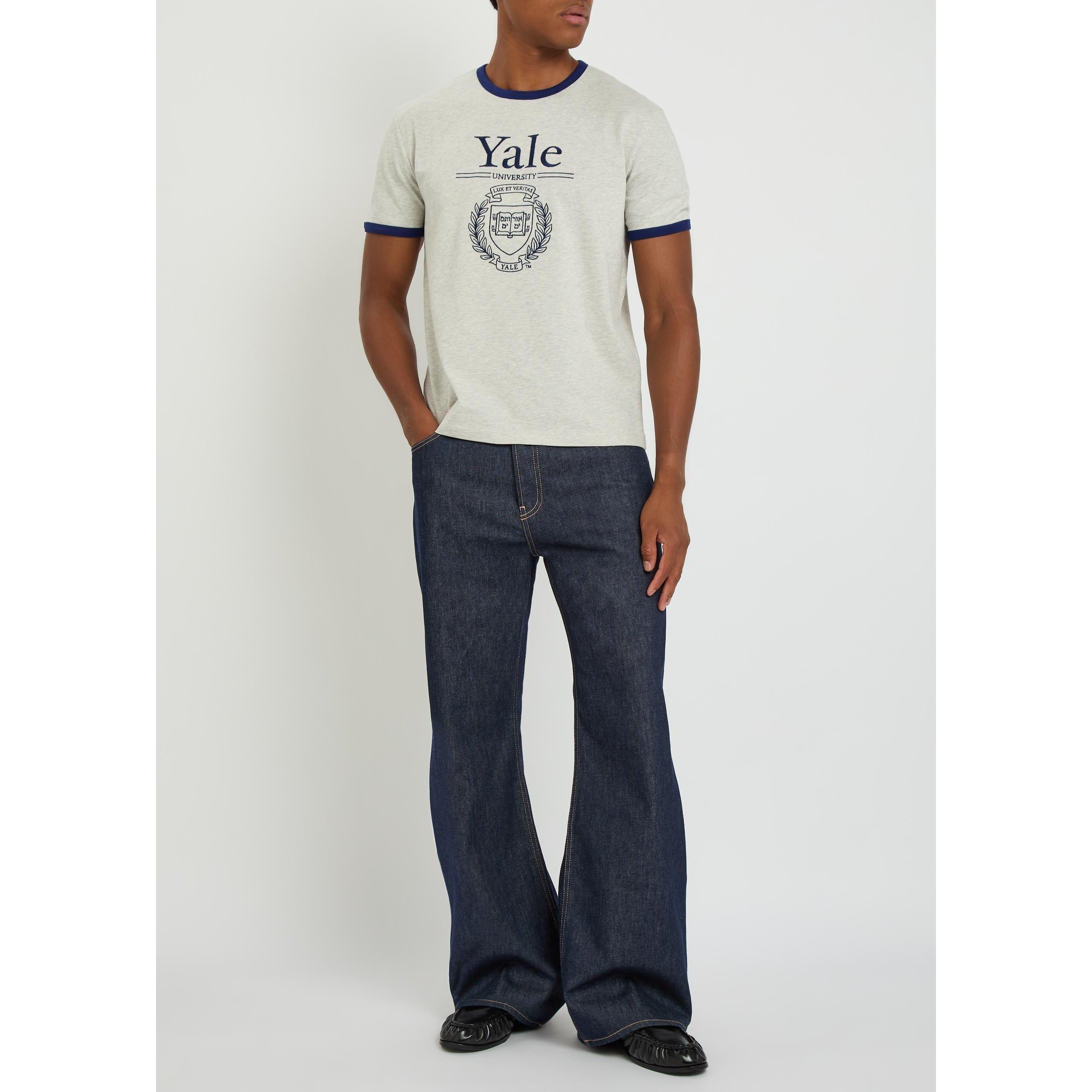 GREY - Gant - Men's Yale Short-Sleeve Cotton T-Shirt - 5