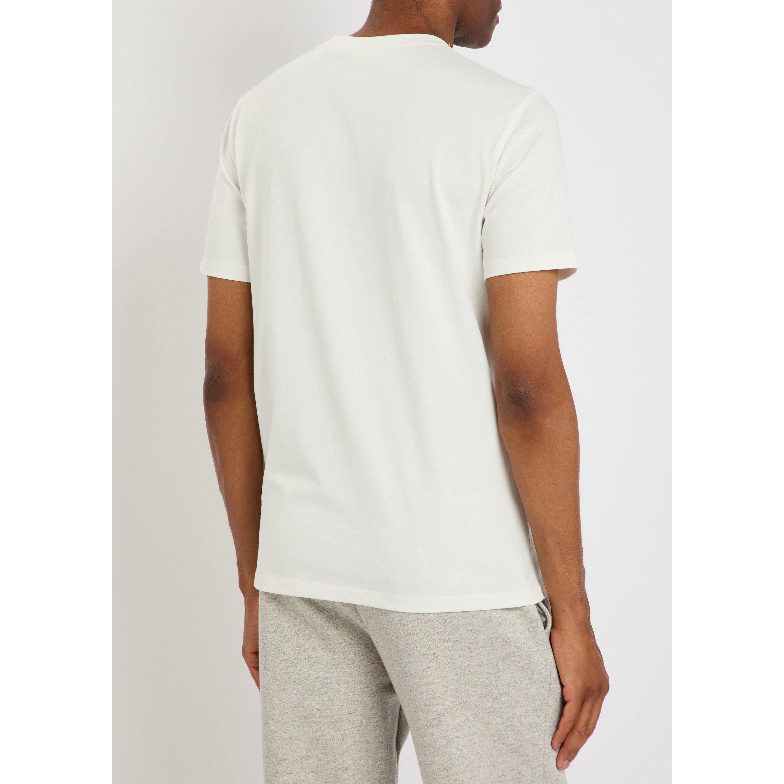 CREAM - Gant - Men's Yale Cotton Short-Sleeve Crew-Neck T-Shirt - 3
