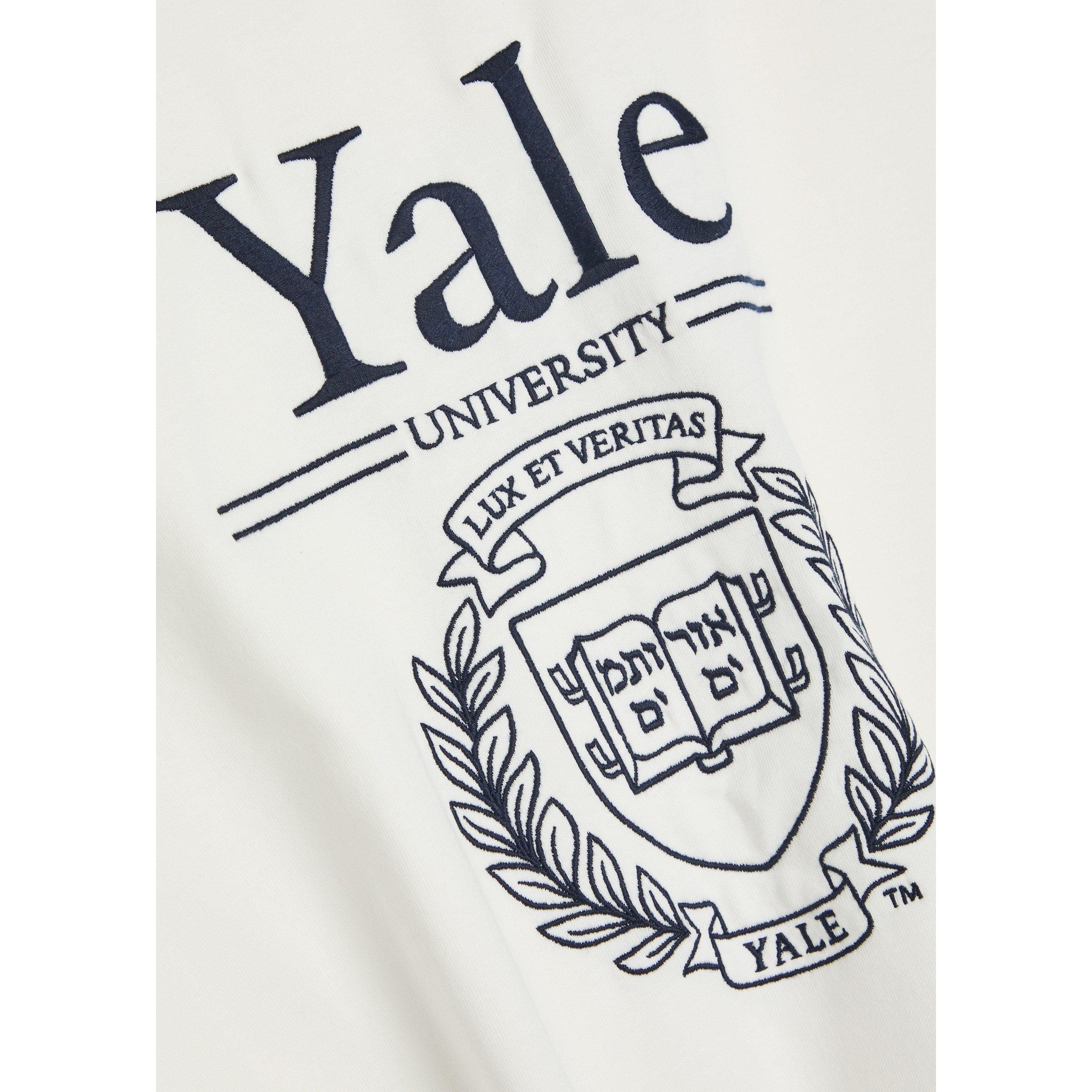 CREAM - Gant - Men's Yale Cotton Short-Sleeve Crew-Neck T-Shirt - 4