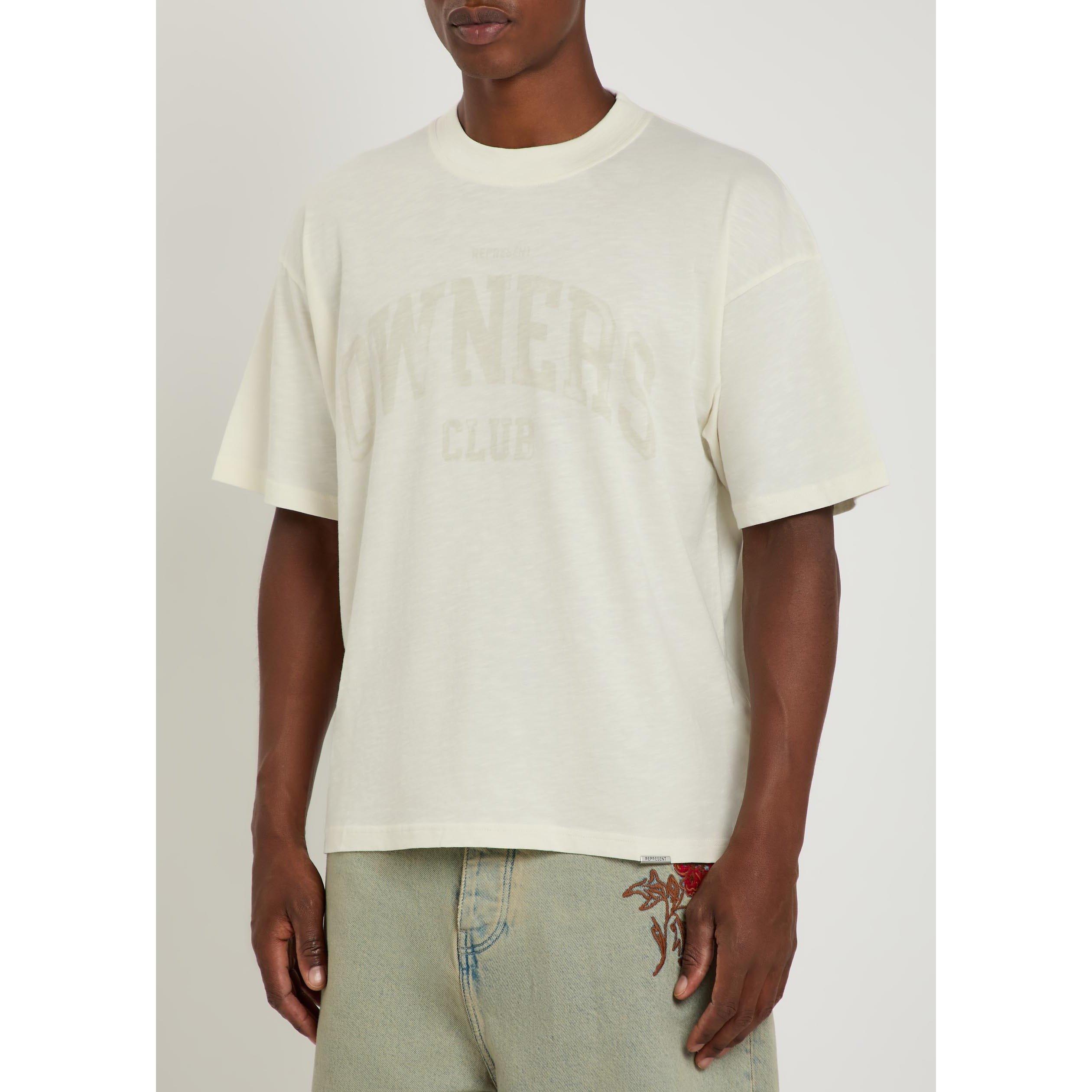 WHITE - Represent - Men's Owners Club Cotton Oversized T-Shirt - 2