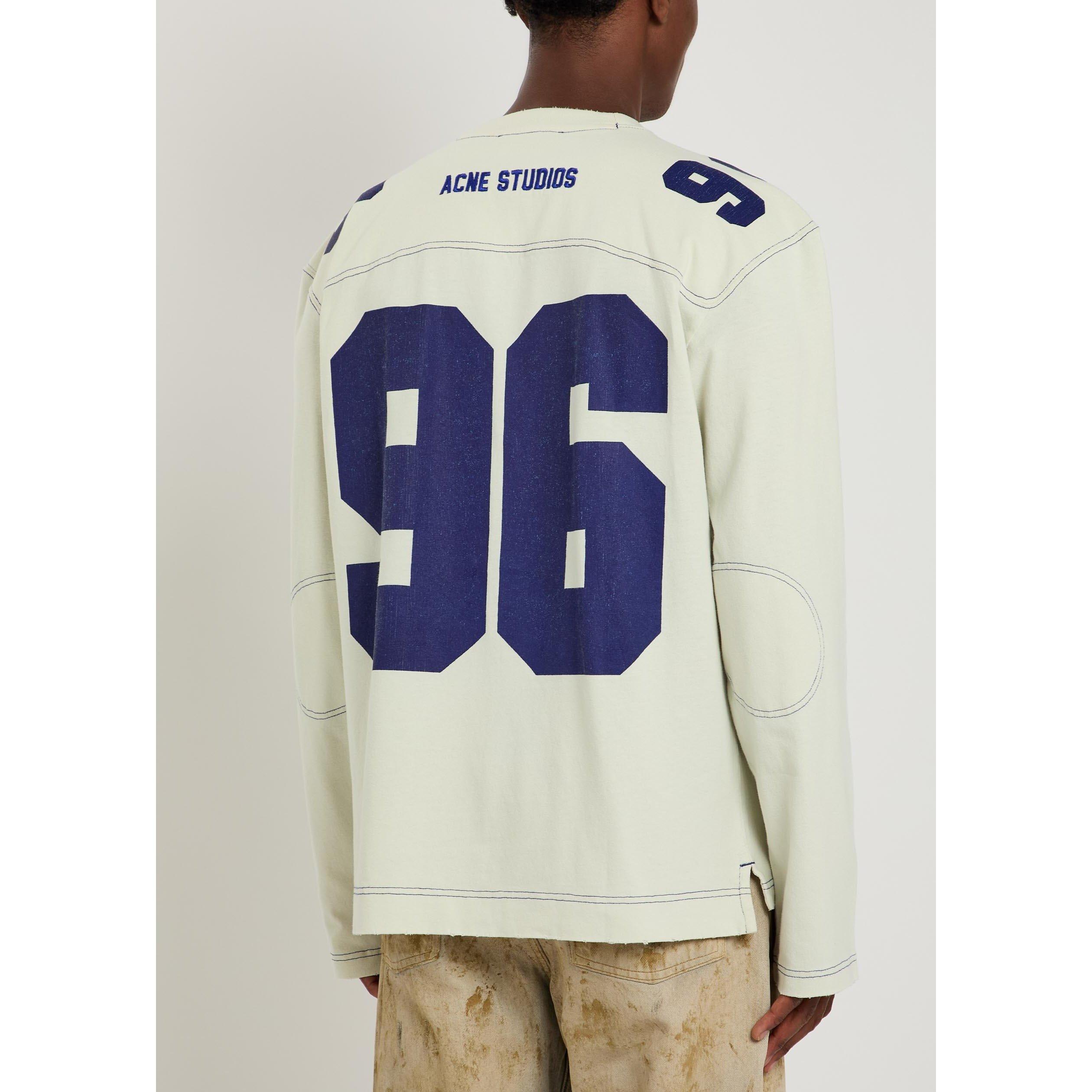 BEIGE AND OTHER - Acne Studios - Men's Cotton Graphic Oversized-Fit Long-Sleeve T-Shirt - 3