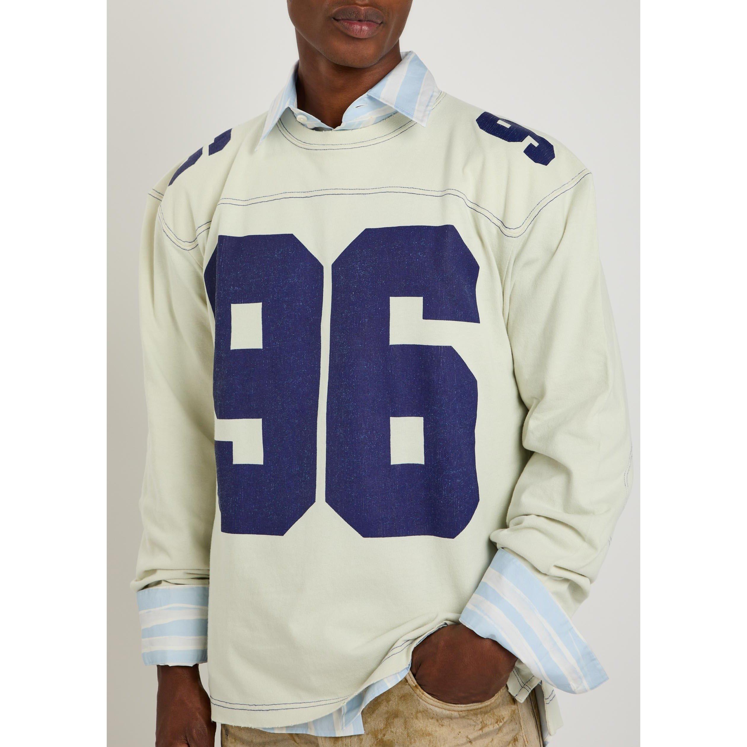 BEIGE AND OTHER - Acne Studios - Men's Cotton Graphic Oversized-Fit Long-Sleeve T-Shirt - 4
