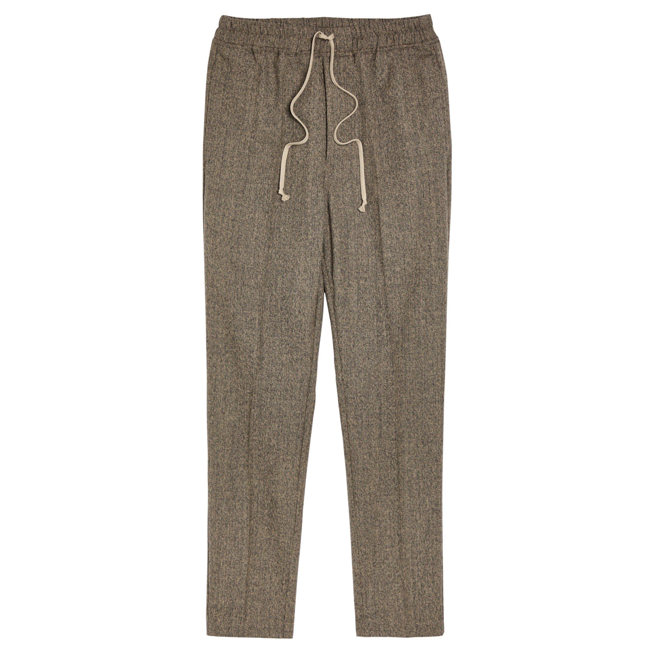 BLACK - Rick Owens - Men's Slim Long Wool Joggers - 1