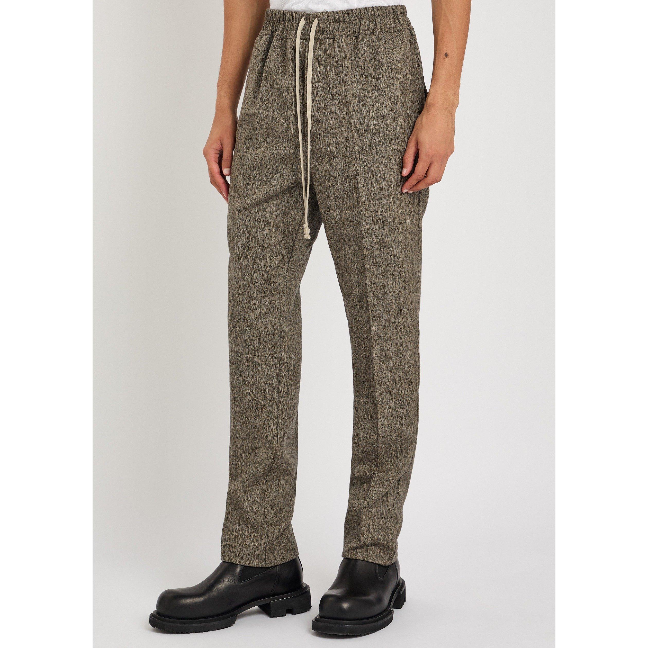 BLACK - Rick Owens - Men's Slim Long Wool Joggers - 2