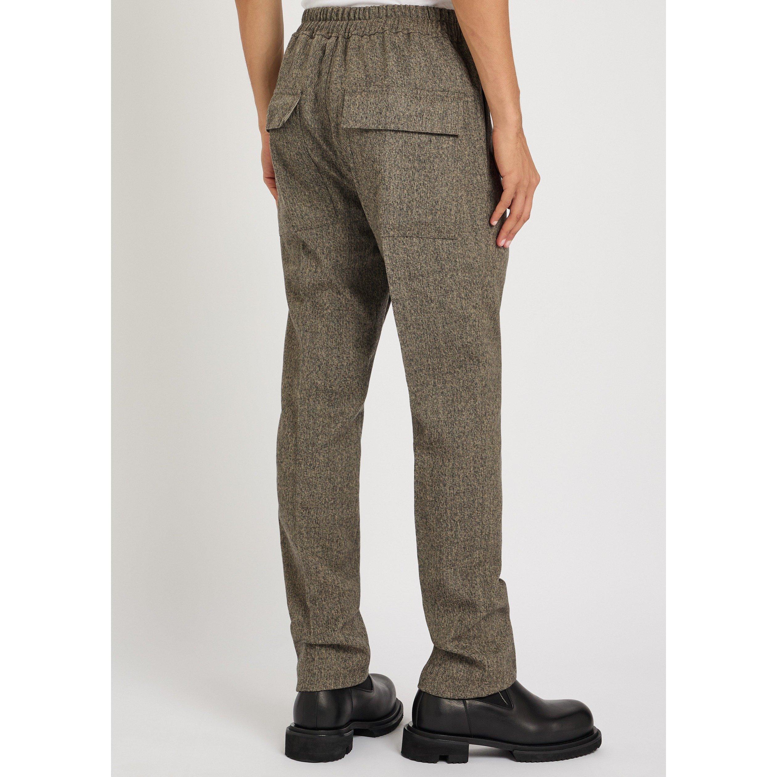 BLACK - Rick Owens - Men's Slim Long Wool Joggers - 3