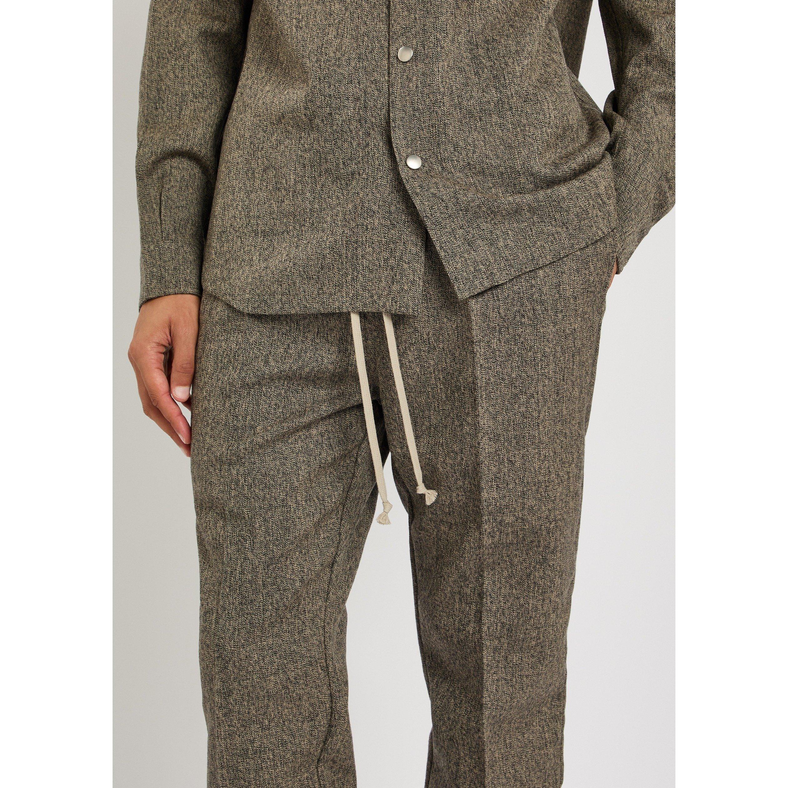 BLACK - Rick Owens - Men's Slim Long Wool Joggers - 4