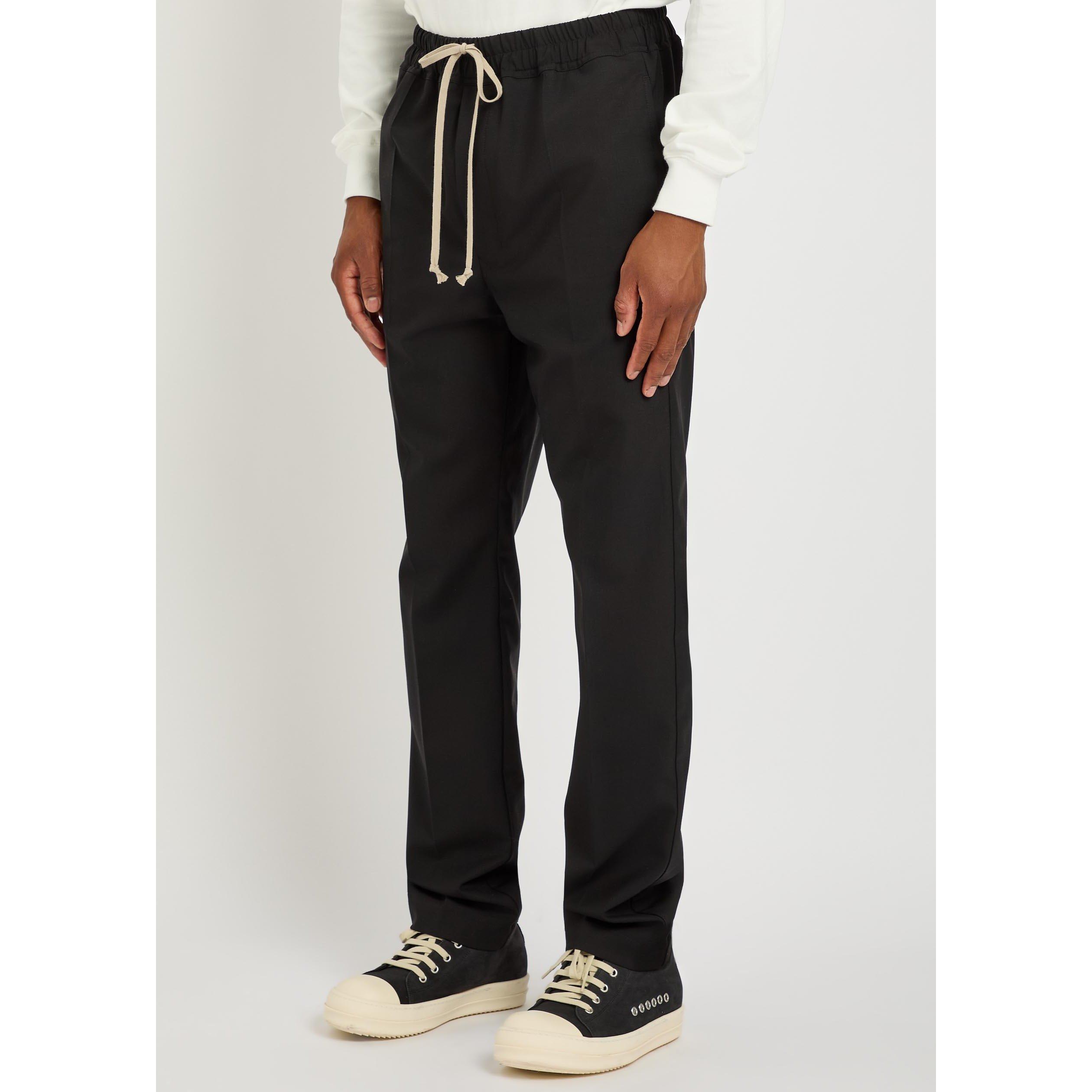 BLACK - Rick Owens - Men's Wool Slim-Fit Joggers - 2