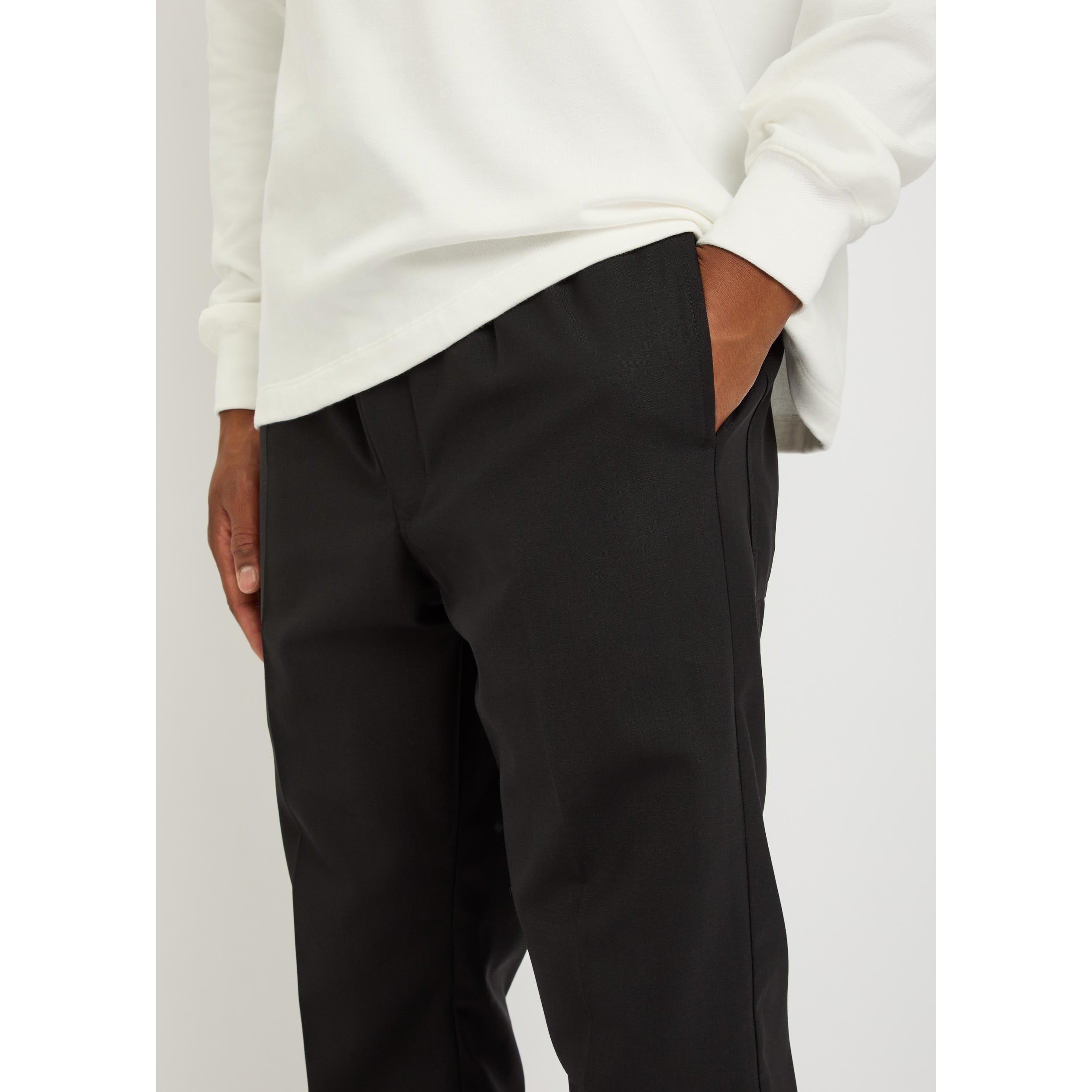 BLACK - Rick Owens - Men's Wool Slim-Fit Joggers - 4