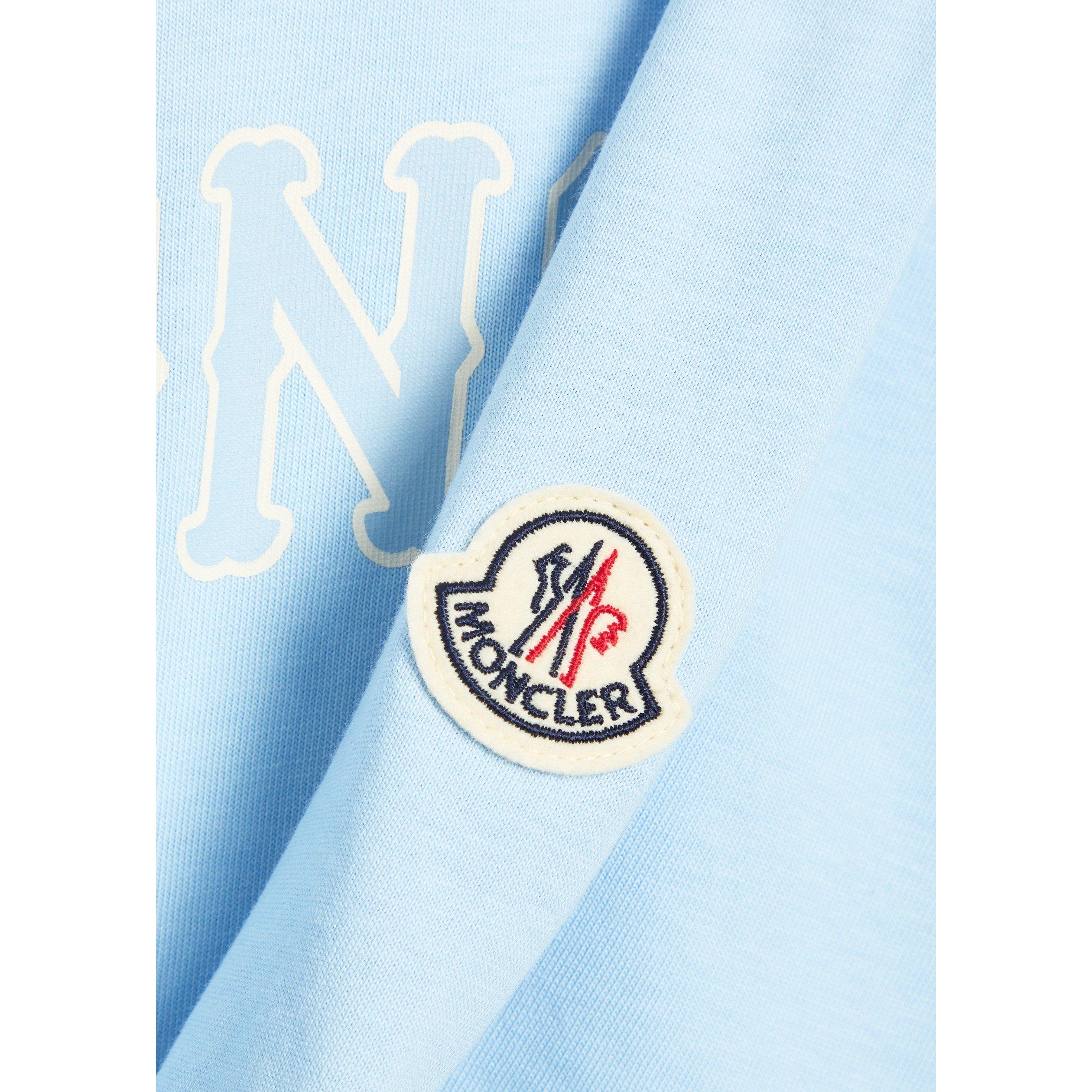 LIGHT BLUE - Moncler - MON GOTHIC SCRIPT TEE SS - 4