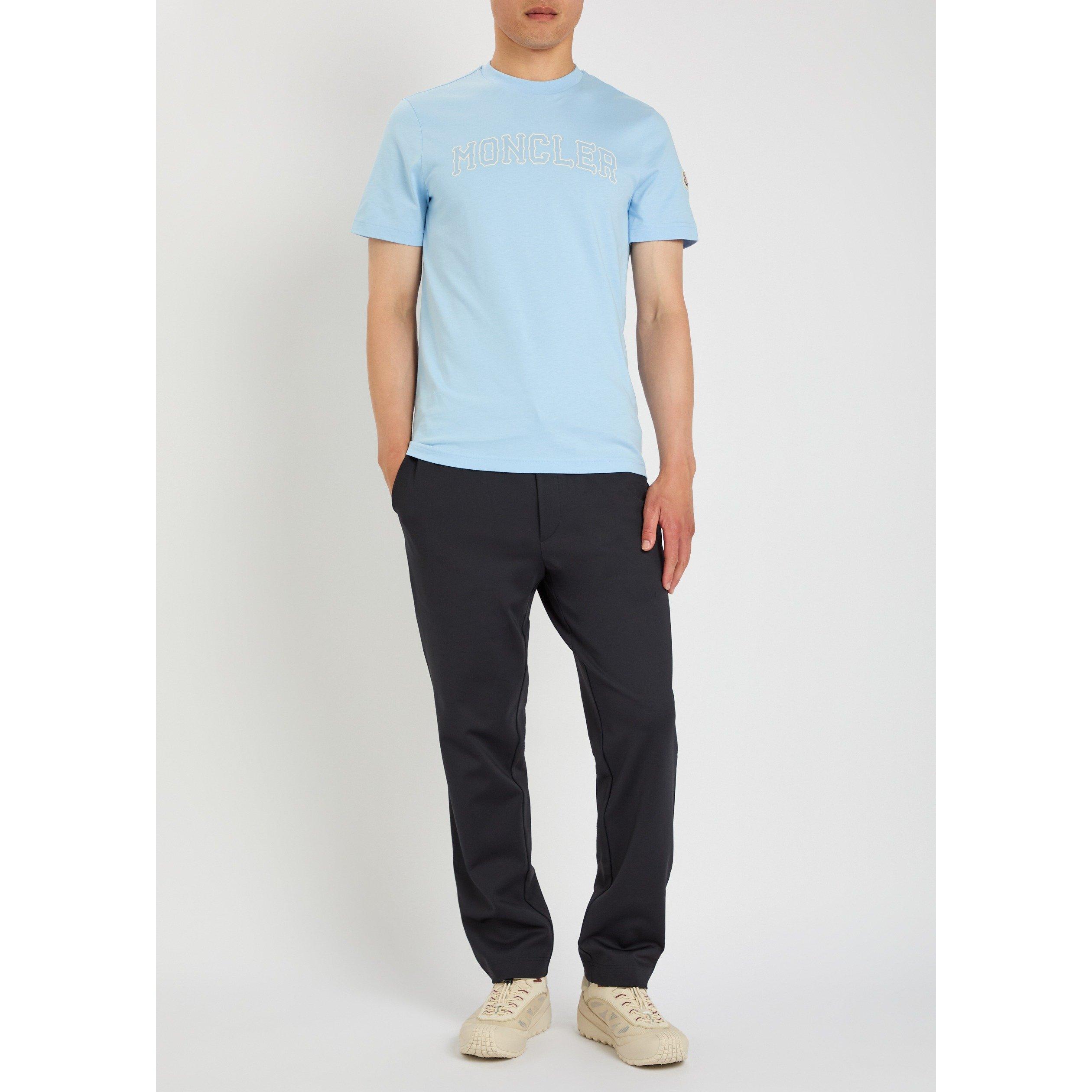 LIGHT BLUE - Moncler - MON GOTHIC SCRIPT TEE SS - 5