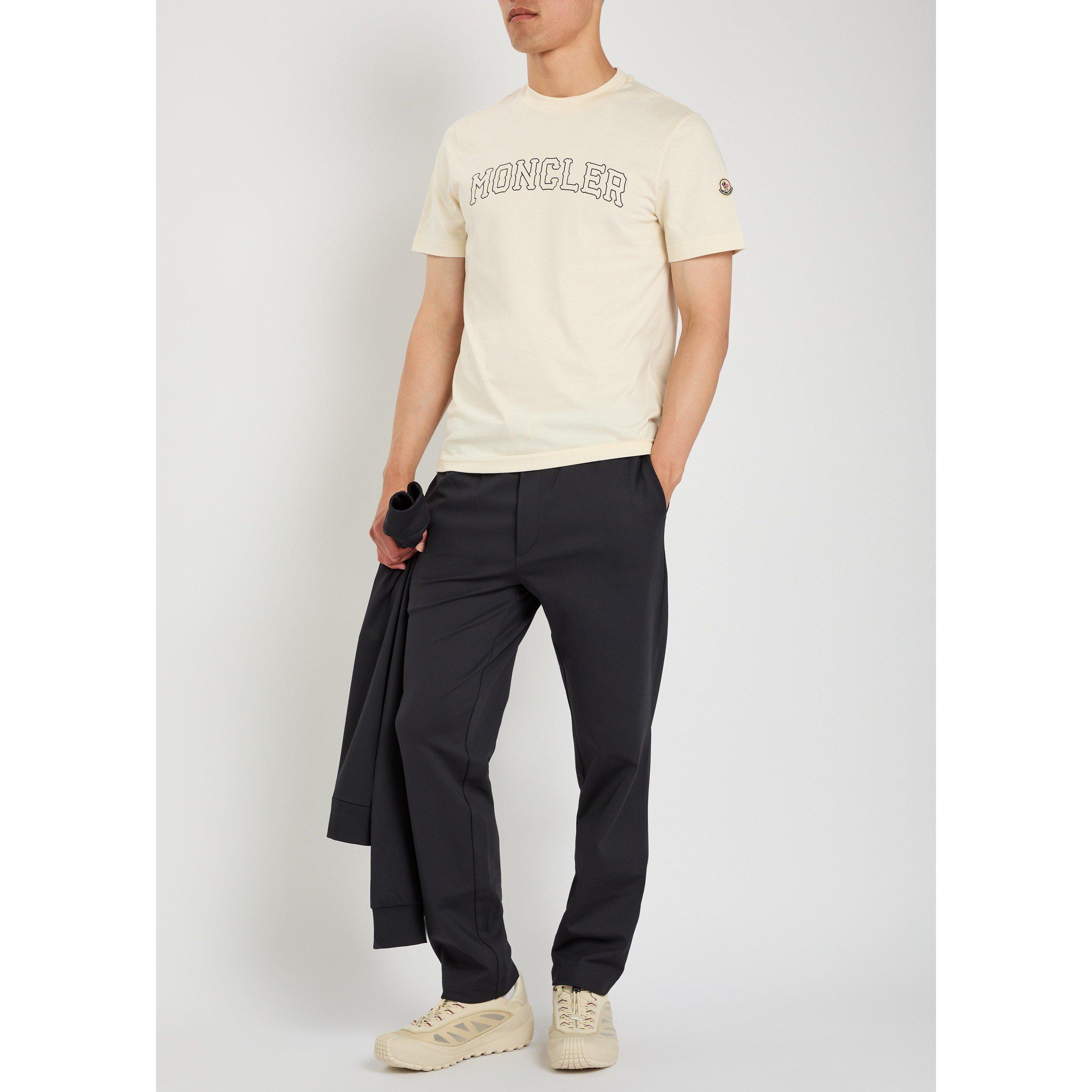 MULTICOLOURED 1 - Moncler - Men's Gothic Script Cotton Crew-Neck Short-Sleeve T-Shirt - 5