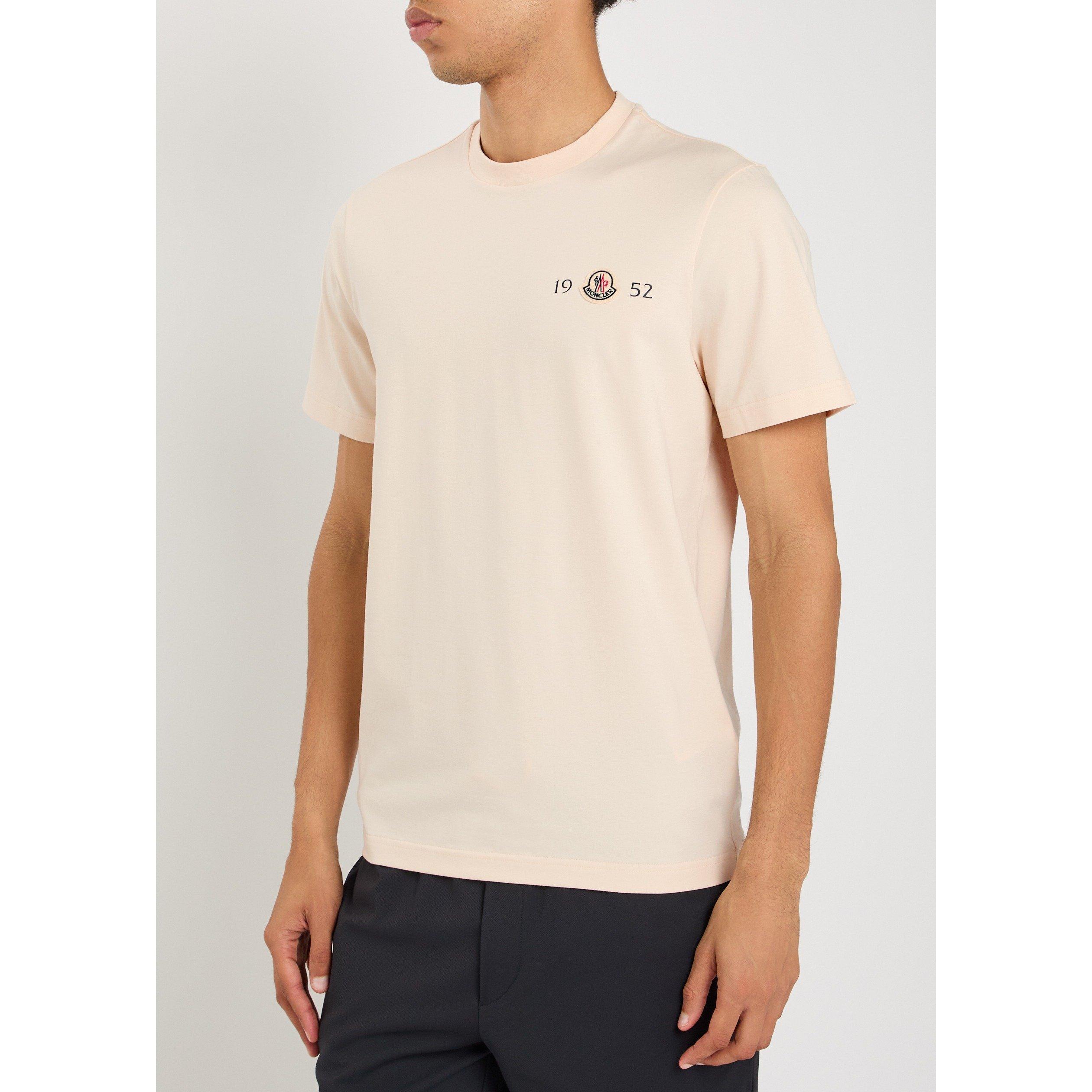 NATURAL - Moncler - Men's Chest Logo Cotton Short-Sleeve Slim-Fit T-Shirt - 2