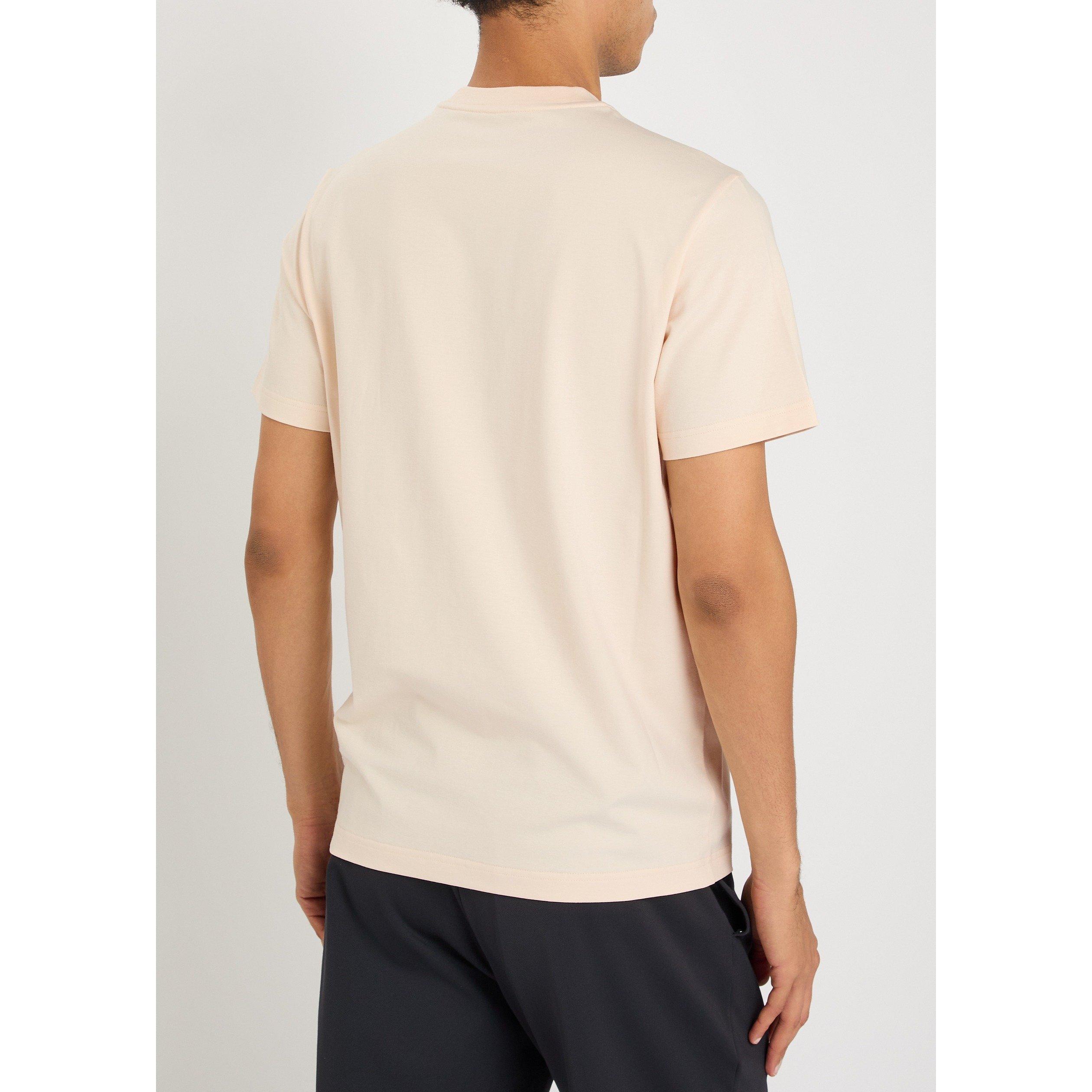 NATURAL - Moncler - Men's Chest Logo Cotton Short-Sleeve Slim-Fit T-Shirt - 3