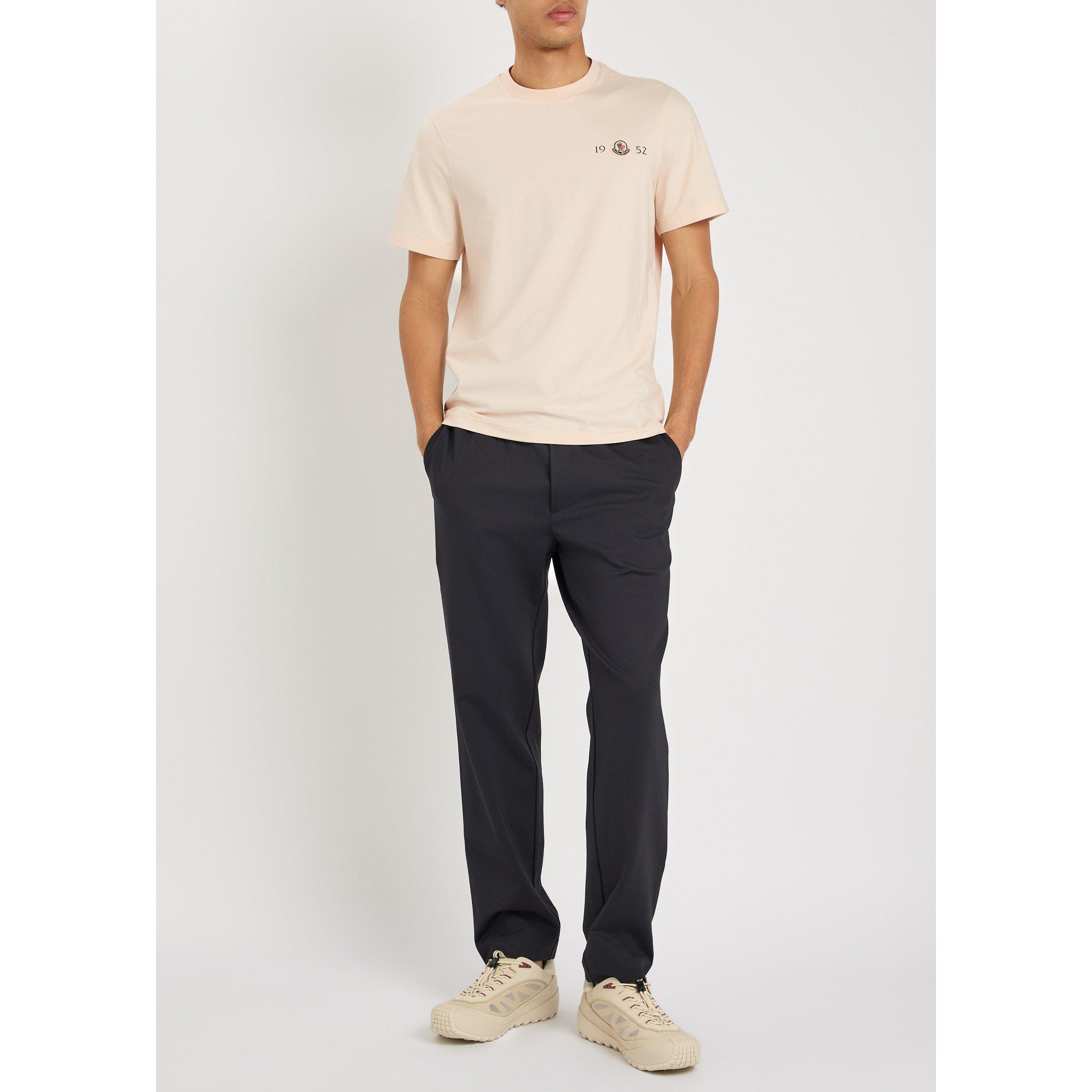 NATURAL - Moncler - Men's Chest Logo Cotton Short-Sleeve Slim-Fit T-Shirt - 5