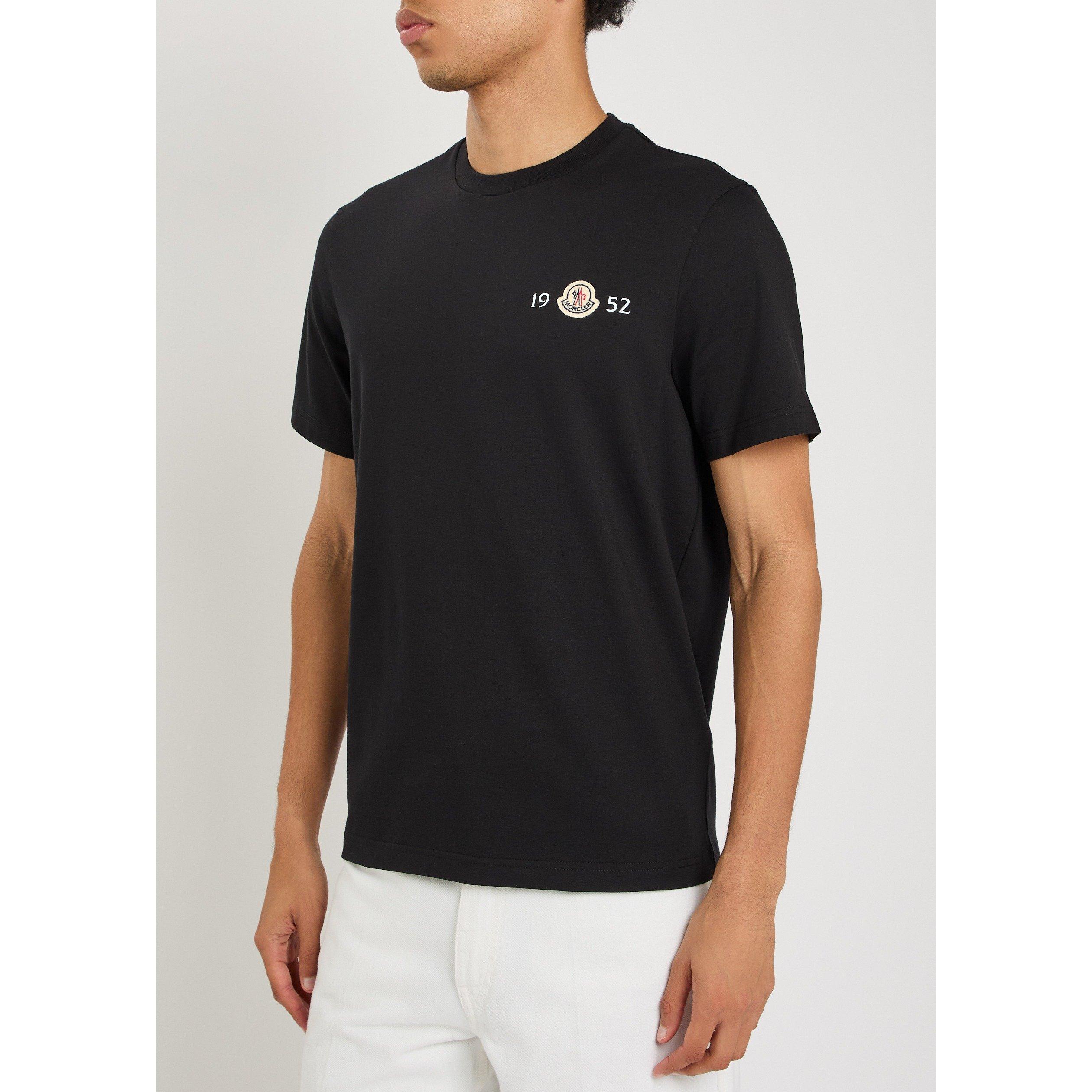 BLACK - Moncler - Men's Arm Badge Cotton Short-Sleeve Slim-Fit T-Shirt - 2