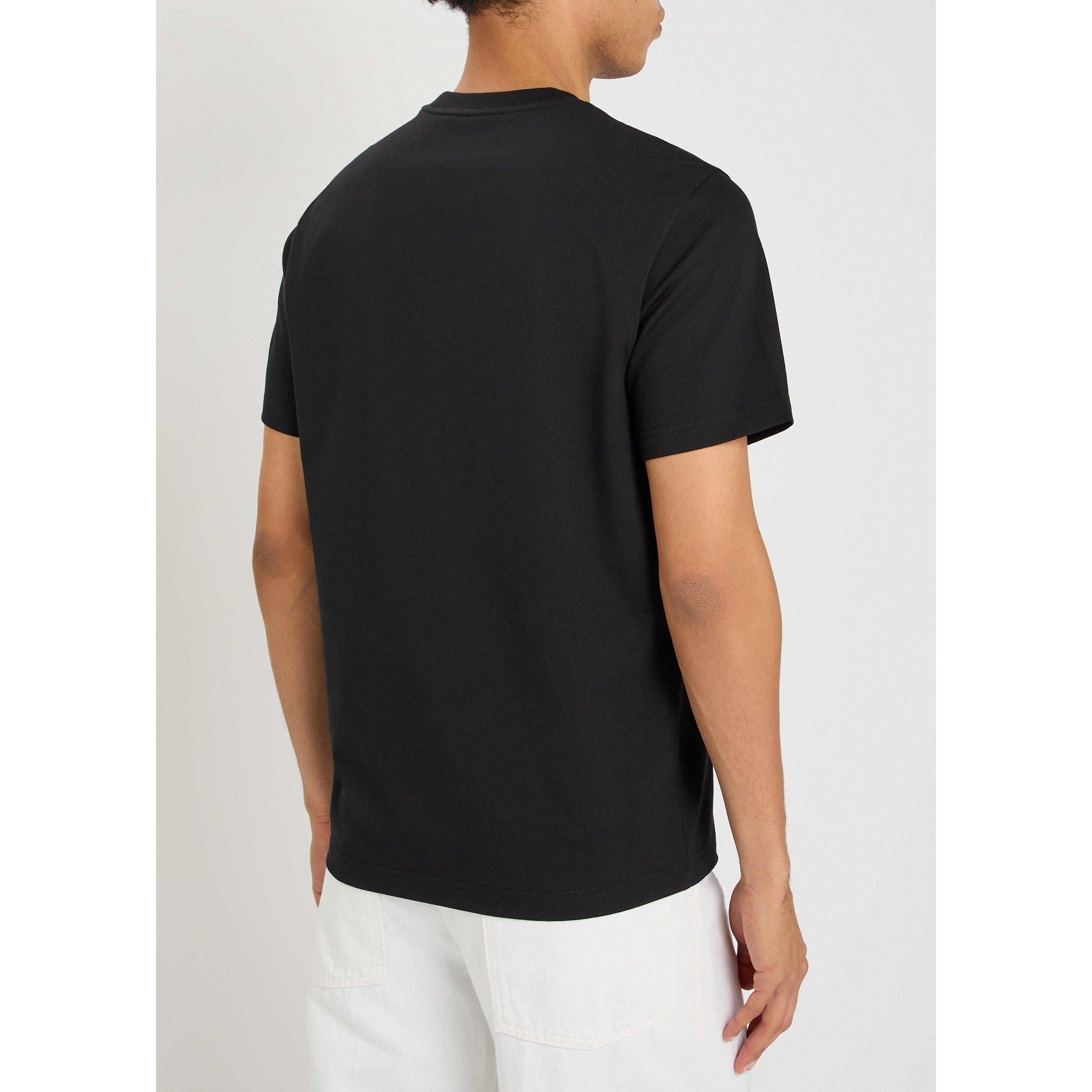 BLACK - Moncler - Men's Arm Badge Cotton Short-Sleeve Slim-Fit T-Shirt - 3