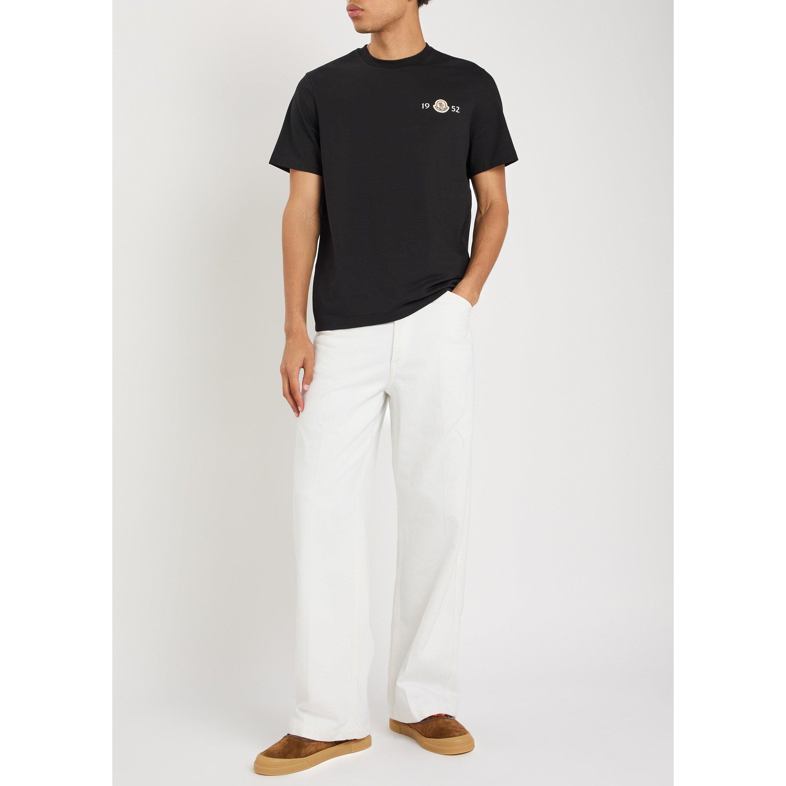 BLACK - Moncler - Men's Arm Badge Cotton Short-Sleeve Slim-Fit T-Shirt - 5