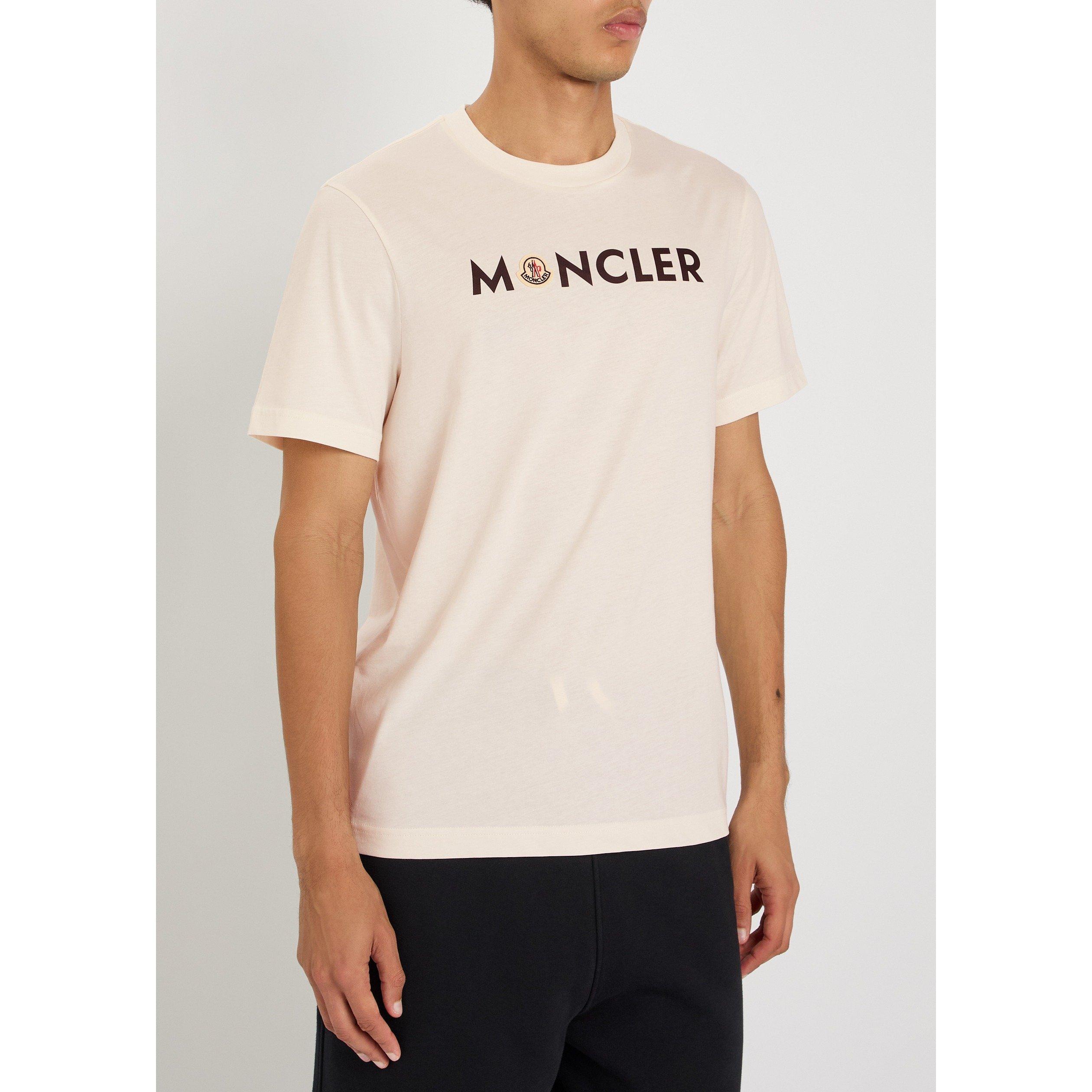NATURAL - Moncler - Men's Date Badge Cotton Short-Sleeve T-Shirt - 2
