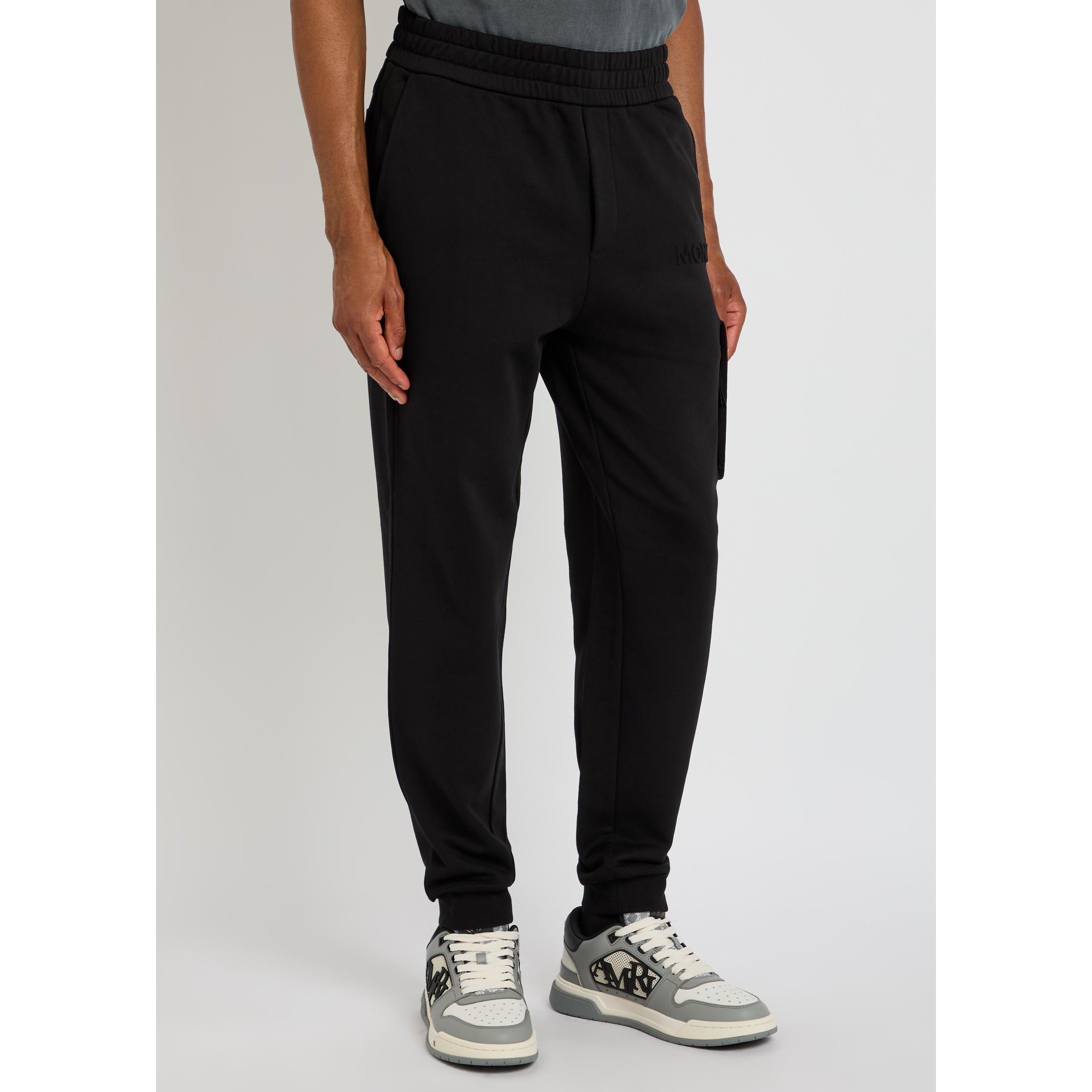BLACK - Moncler - Men's Mon Cargo Cotton Slim-Fit Joggers - 2