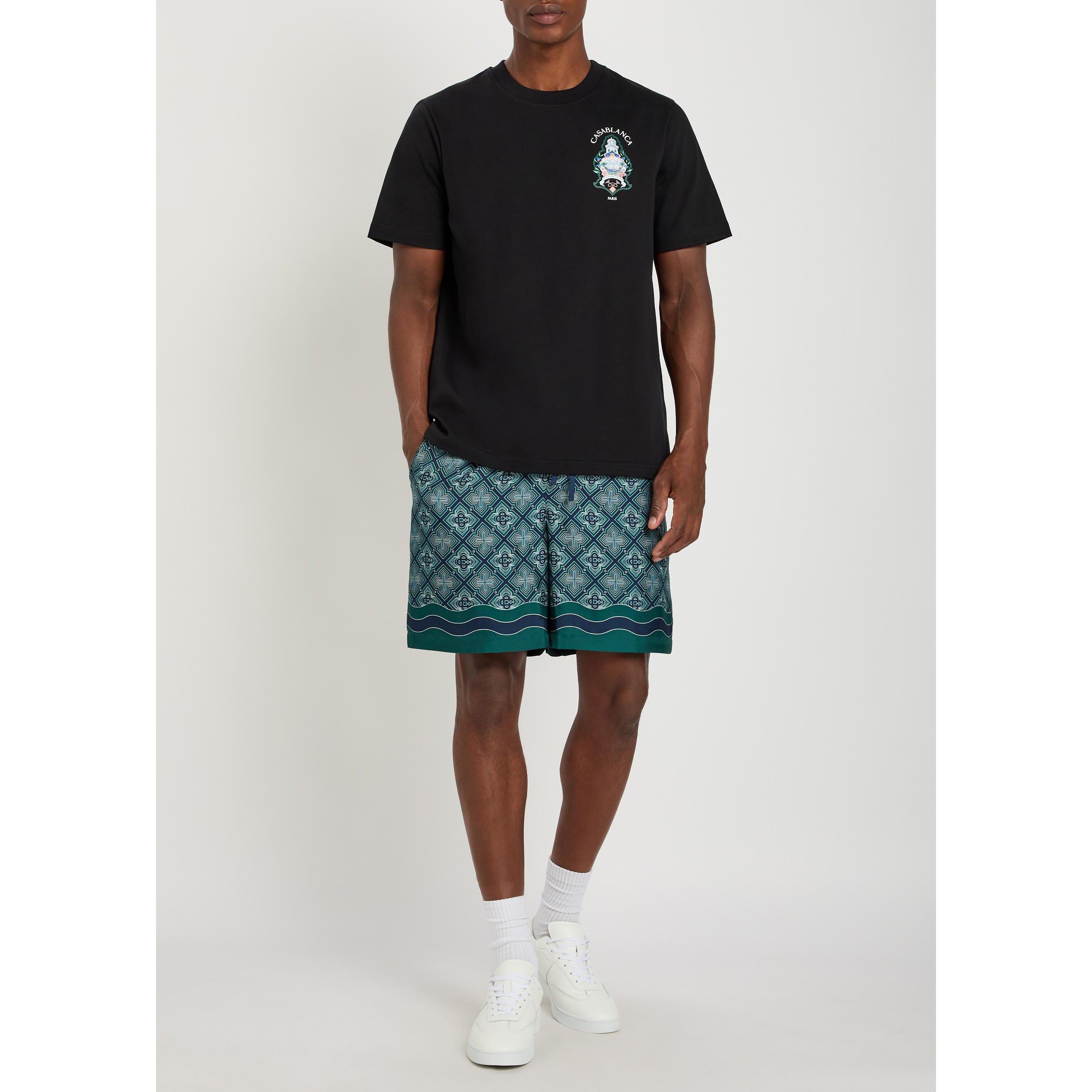 BLACK - Casablanca - Men's Casa Hotel Graphic Cotton Short-Sleeve T-Shirt - 5